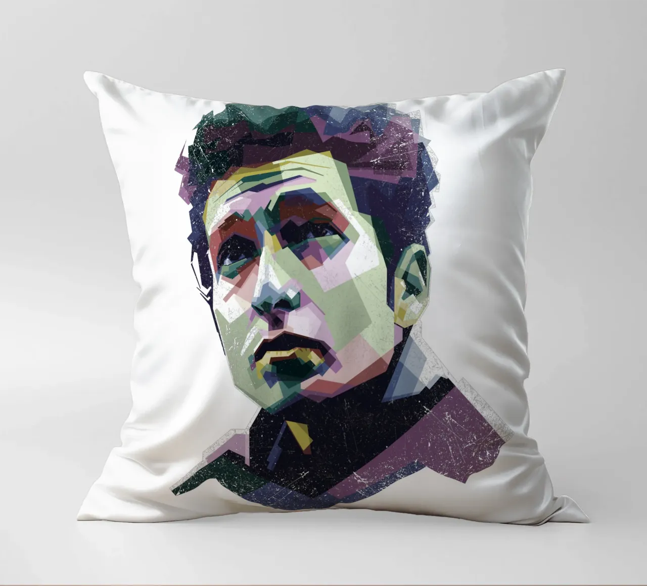Bob Dylan Pop Art WPAP Kissen von Alkahfsmart