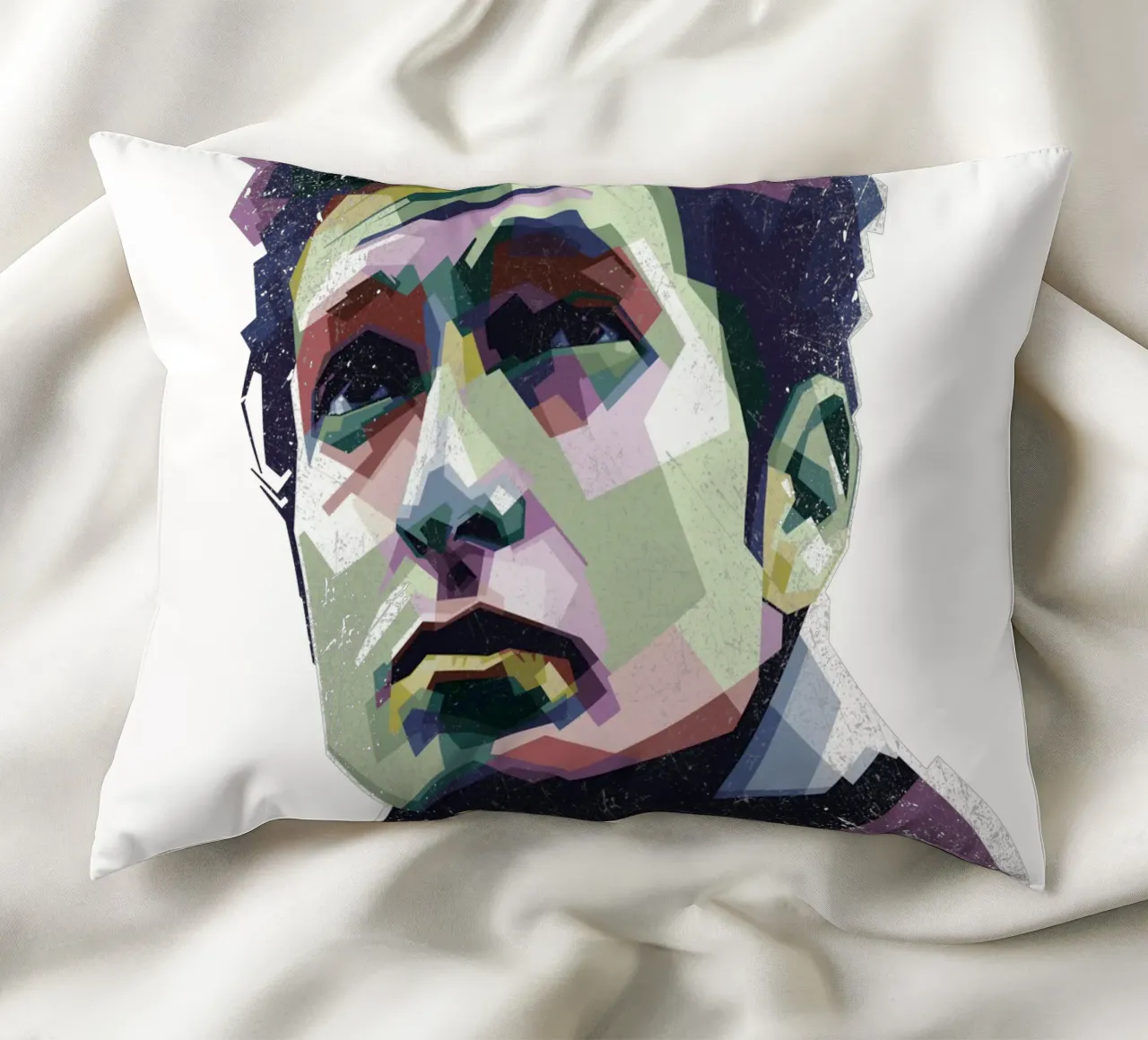 Bob Dylan Pop Art WPAP Kissen von Alkahfsmart
