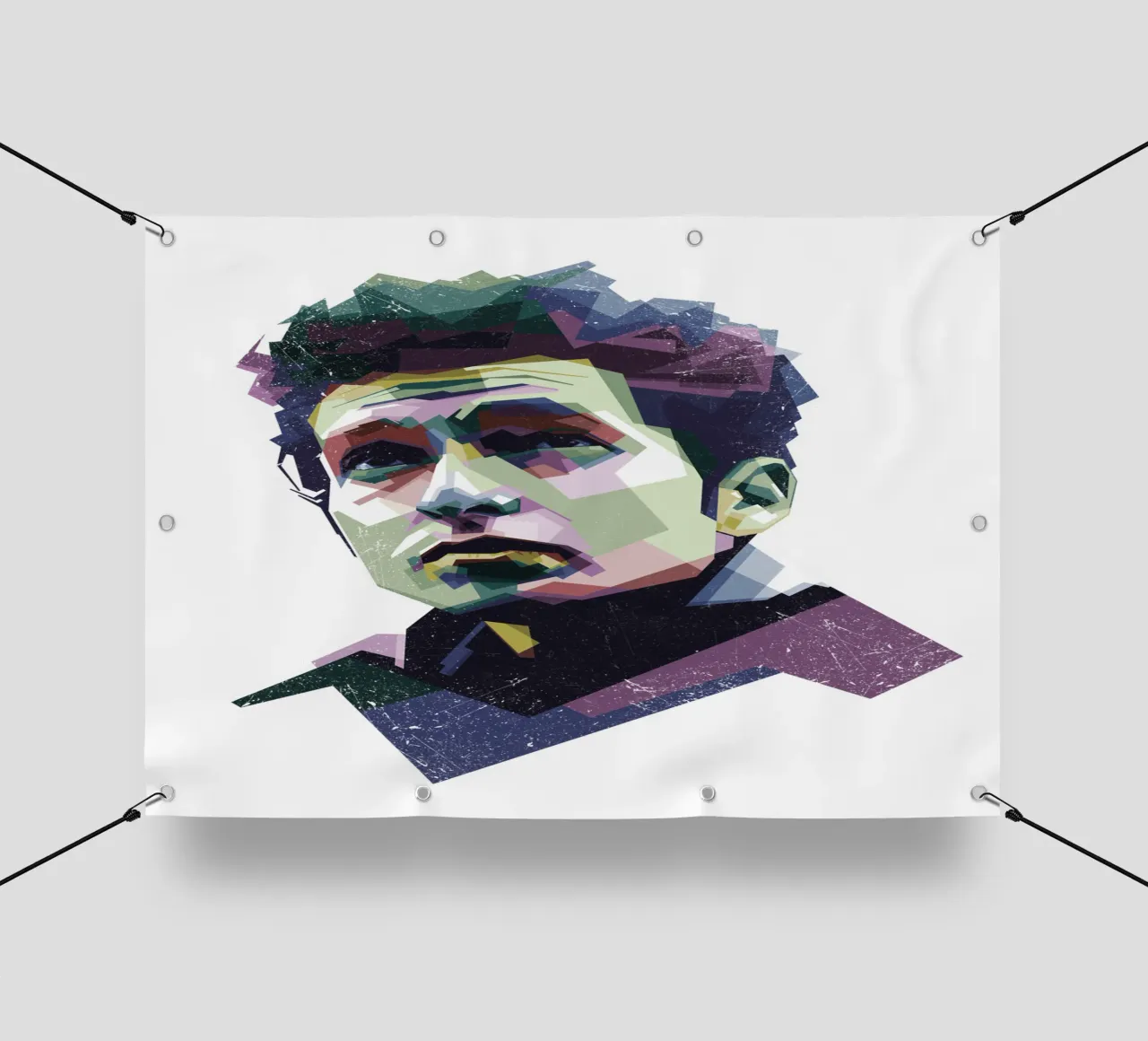 Bob Dylan Pop Art WPAP telo in pvc da Alkahfsmart