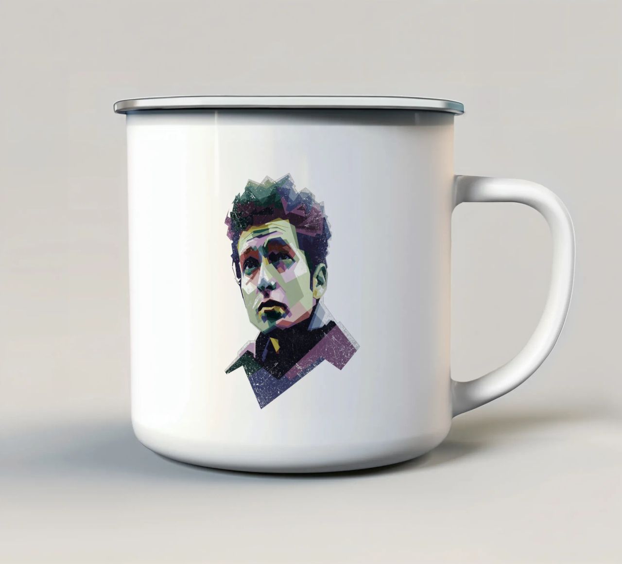 Bob Dylan Pop Art WPAP tazza in smalto da Alkahfsmart