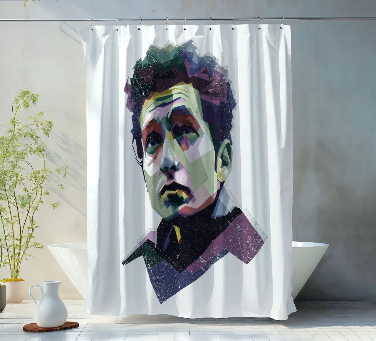 Bob Dylan Pop Art WPAP tenda da doccia da Alkahfsmart