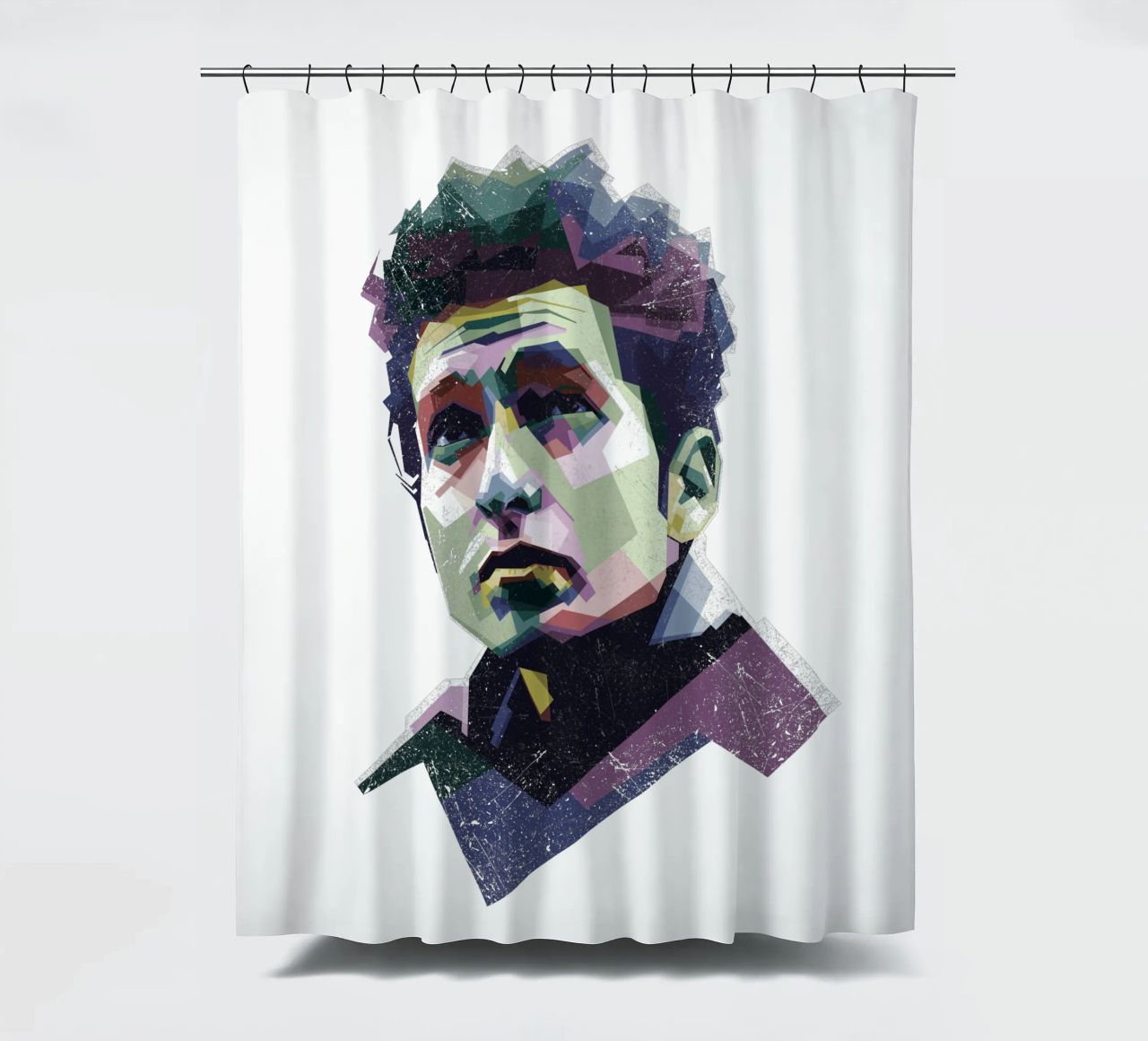 Bob Dylan Pop Art WPAP tenda da doccia da Alkahfsmart