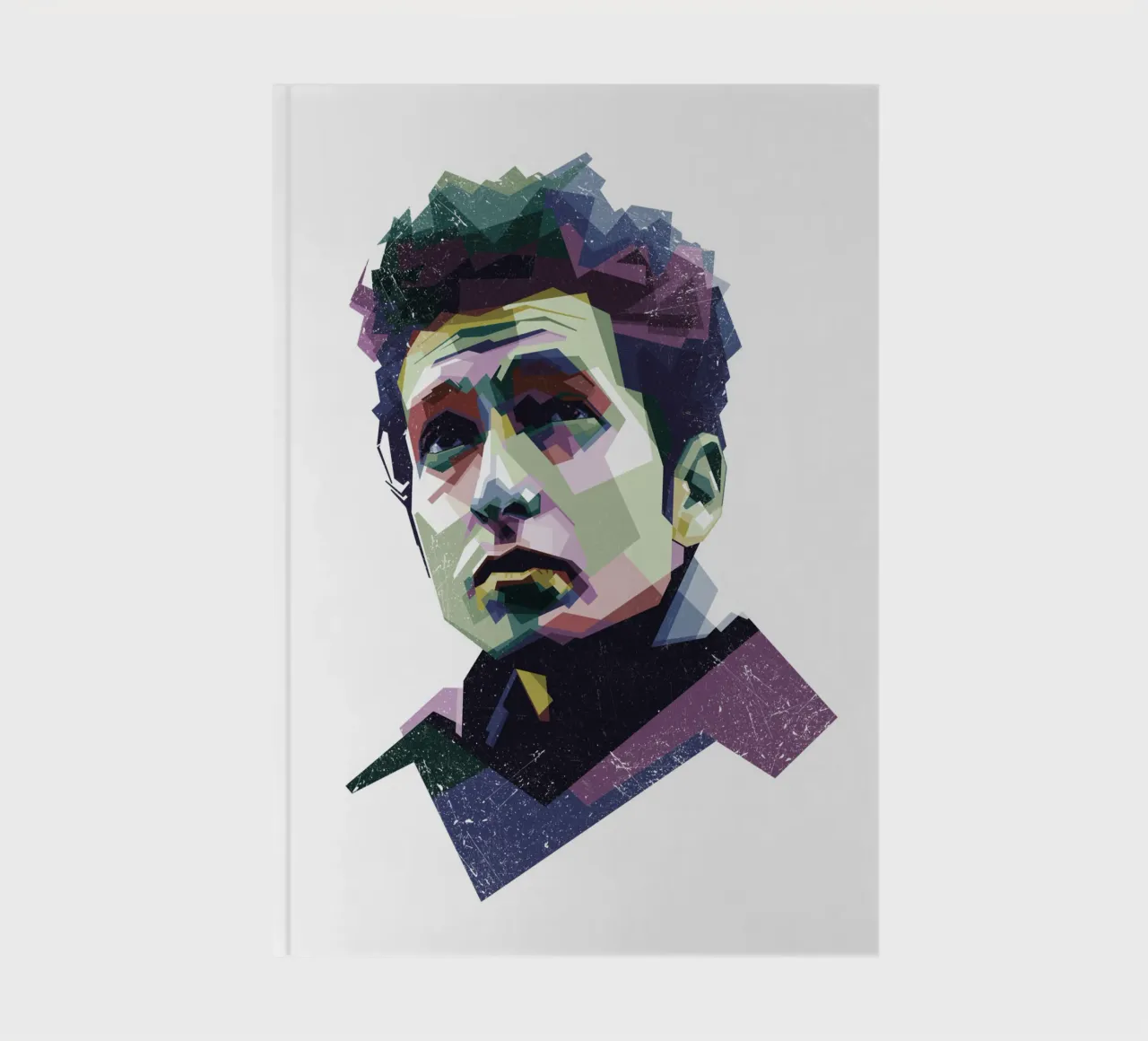 Bob Dylan Pop Art WPAP Notizbuch von Alkahfsmart