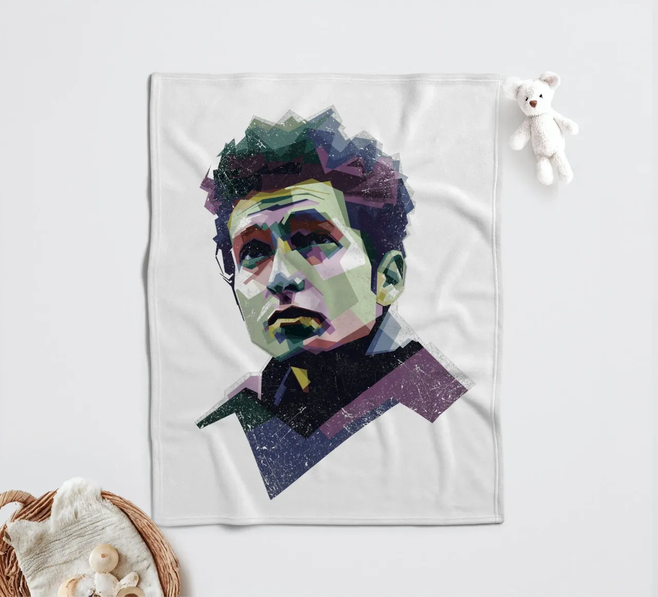 Bob Dylan Pop Art WPAP coperta in pile da Alkahfsmart