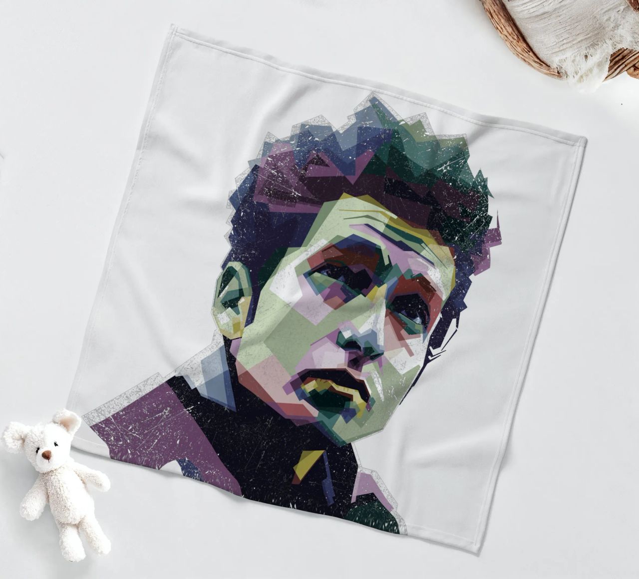 Bob Dylan Pop Art WPAP coperta in pile da Alkahfsmart