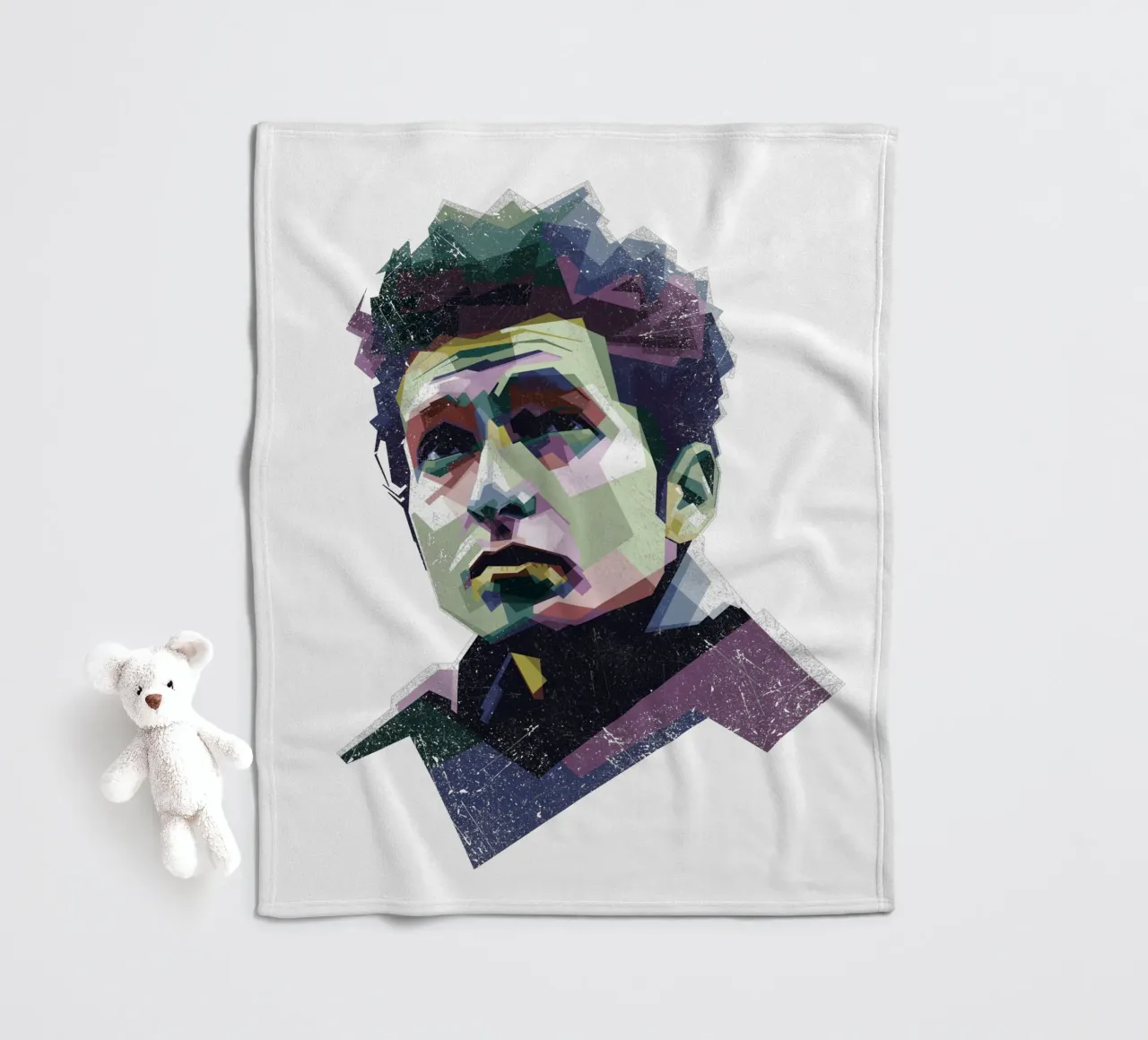 Bob Dylan Pop Art WPAP coperta in pile da Alkahfsmart