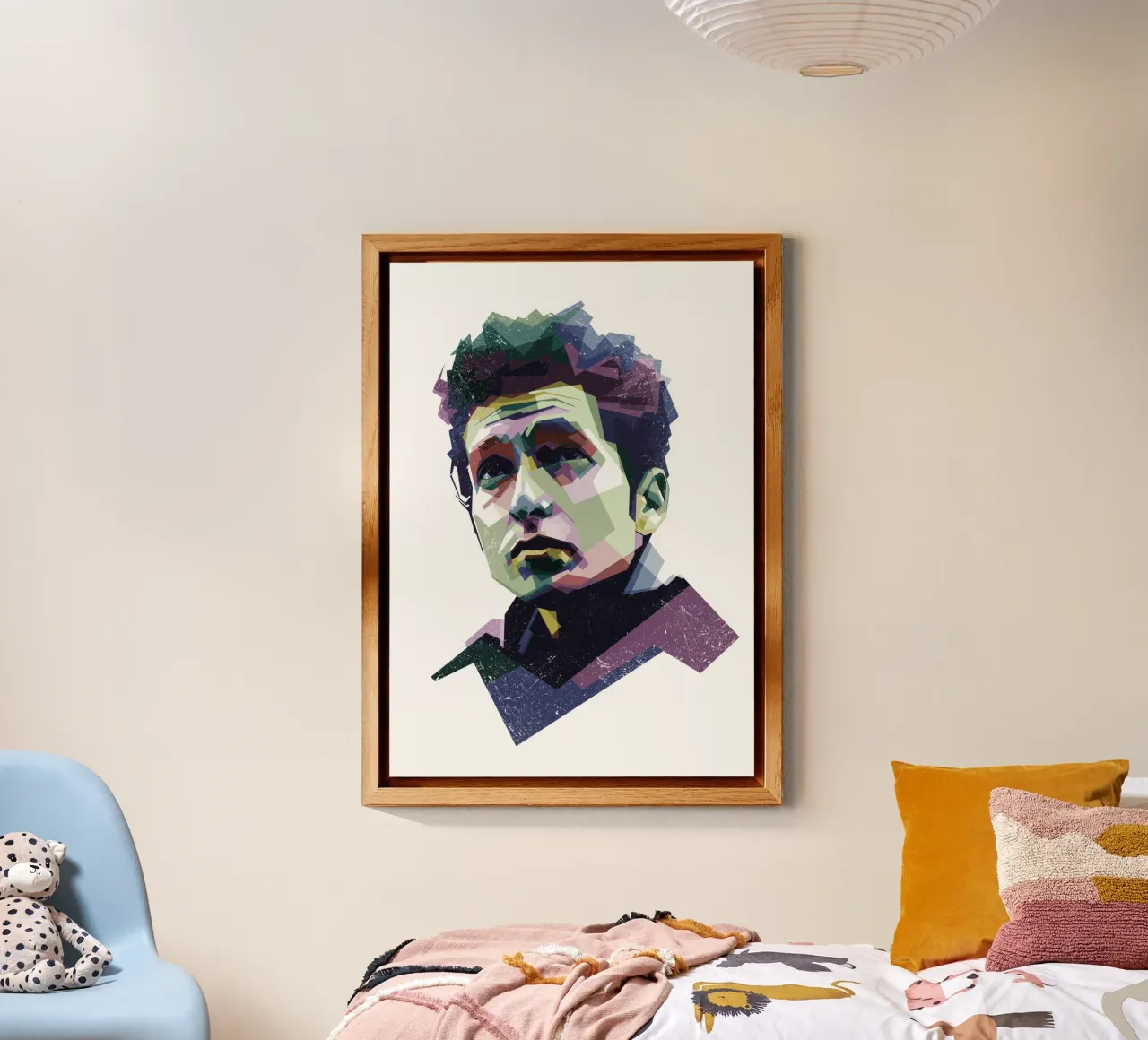 Bob Dylan Pop Art WPAP alluminio dibond da Alkahfsmart