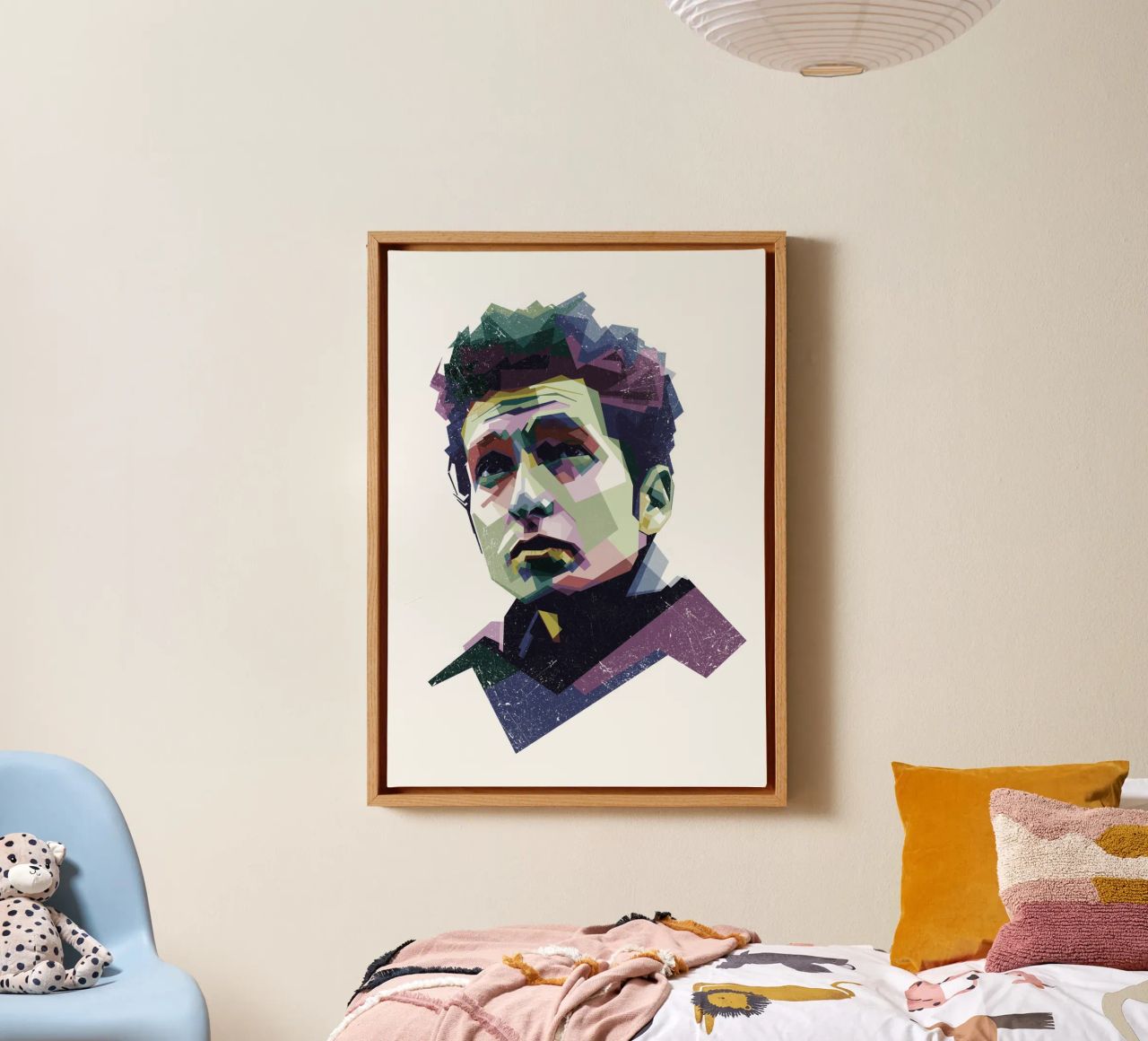 Bob Dylan Pop Art WPAP tela da Alkahfsmart