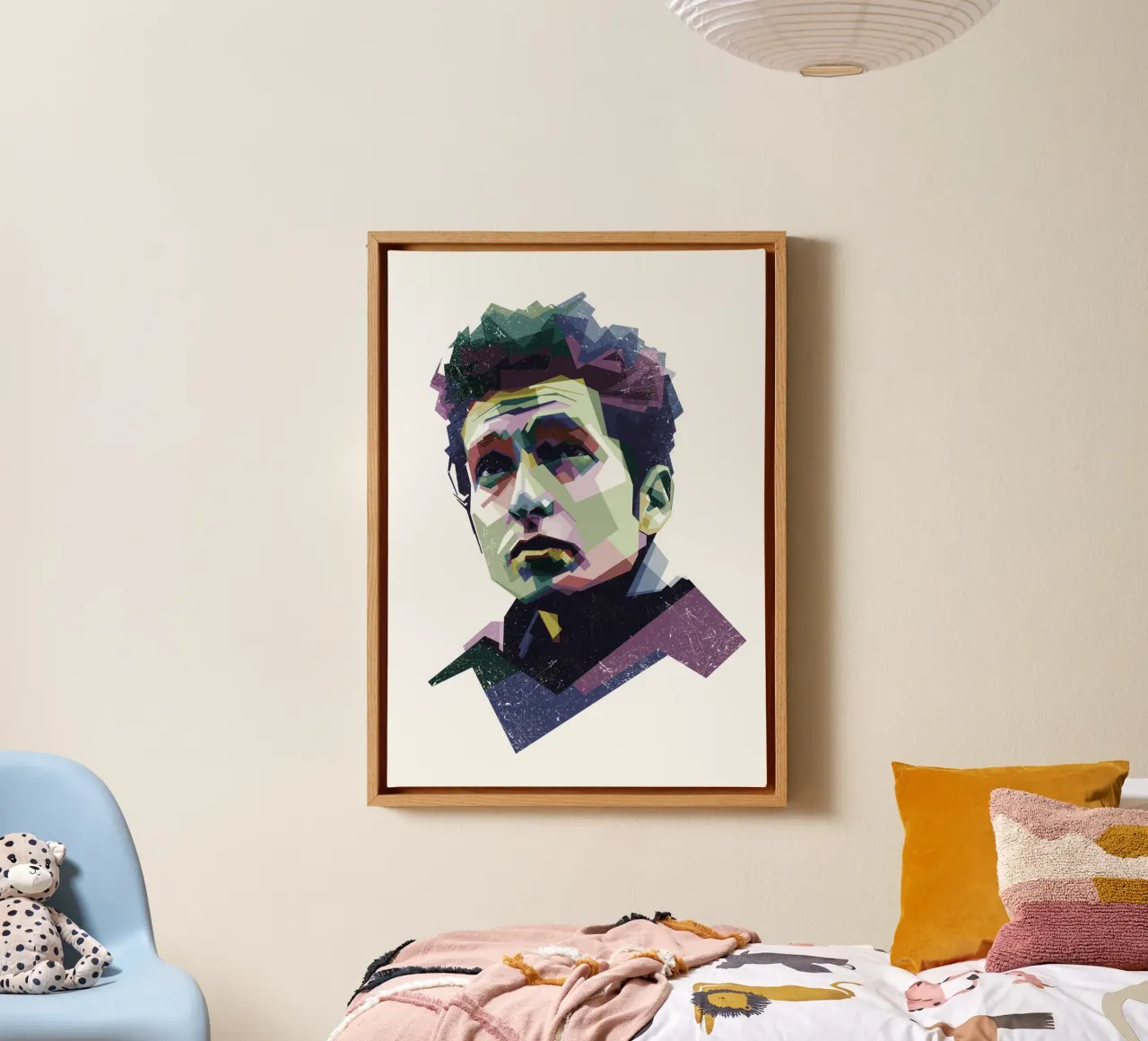Bob Dylan Pop Art WPAP lienzo de Alkahfsmart