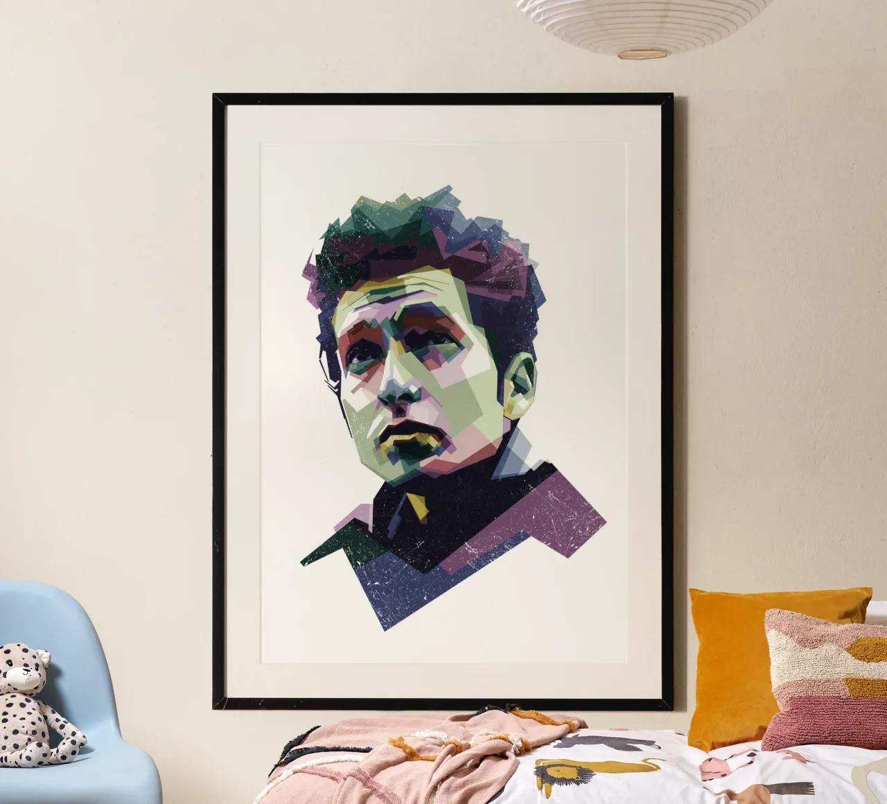 Bob Dylan Pop Art WPAP carta hahnemühle da Alkahfsmart