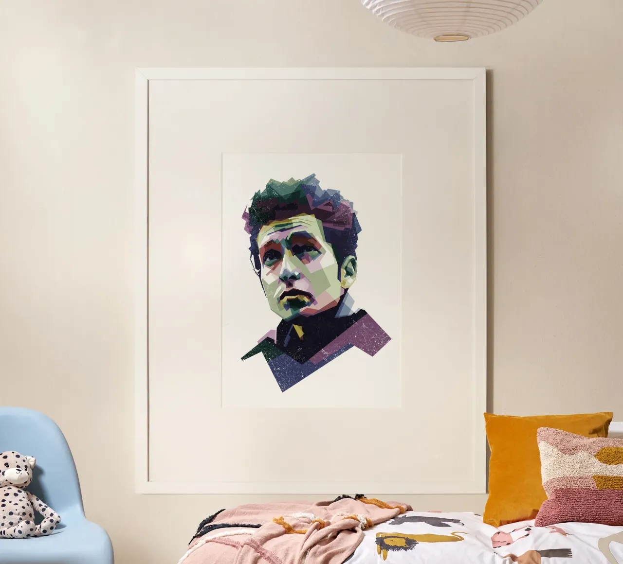 Bob Dylan Pop Art WPAP carta hahnemühle da Alkahfsmart