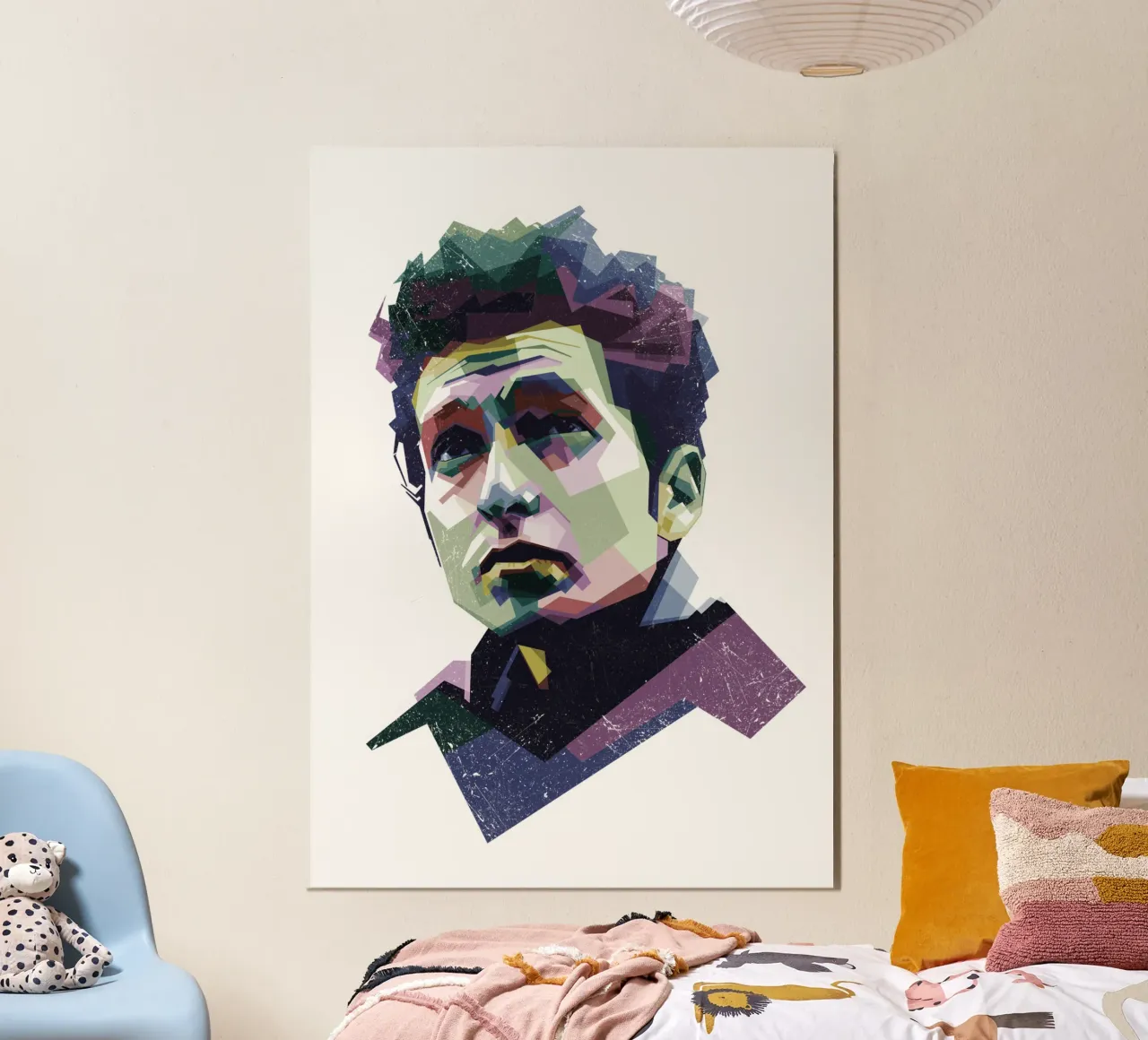 Bob Dylan Pop Art WPAP carta hahnemühle da Alkahfsmart