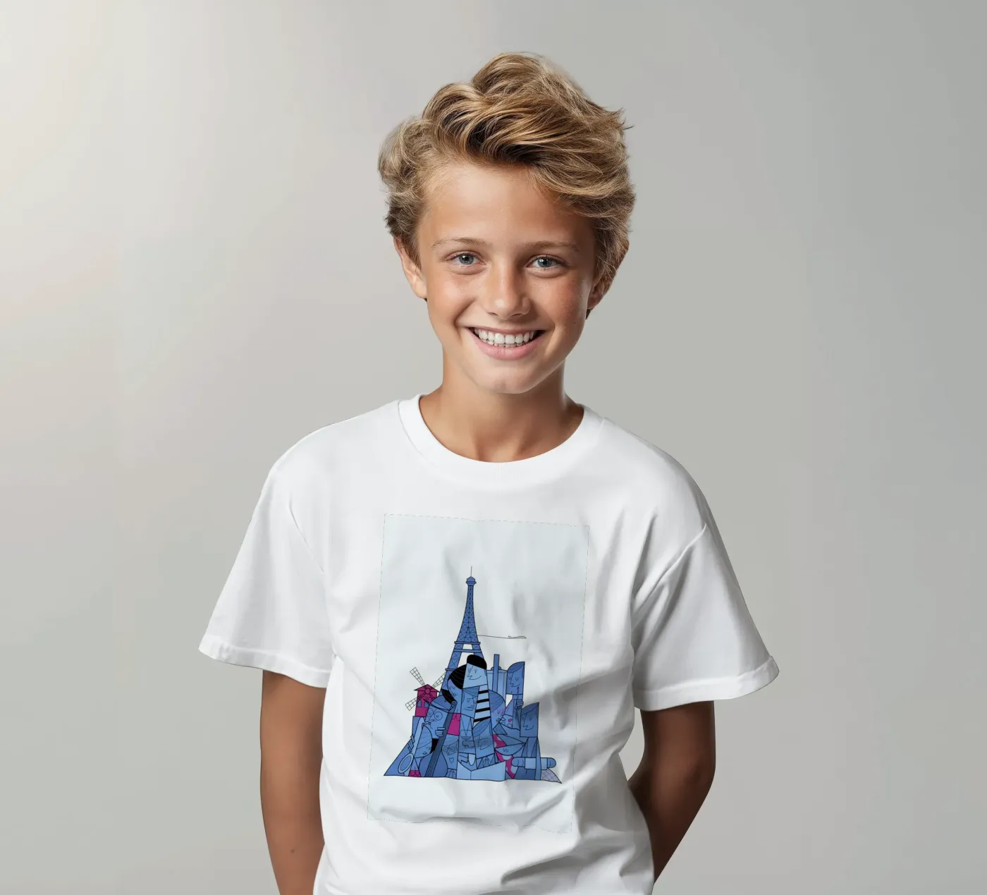 Paris Kinder T-Shirt von Ale Giorgini
