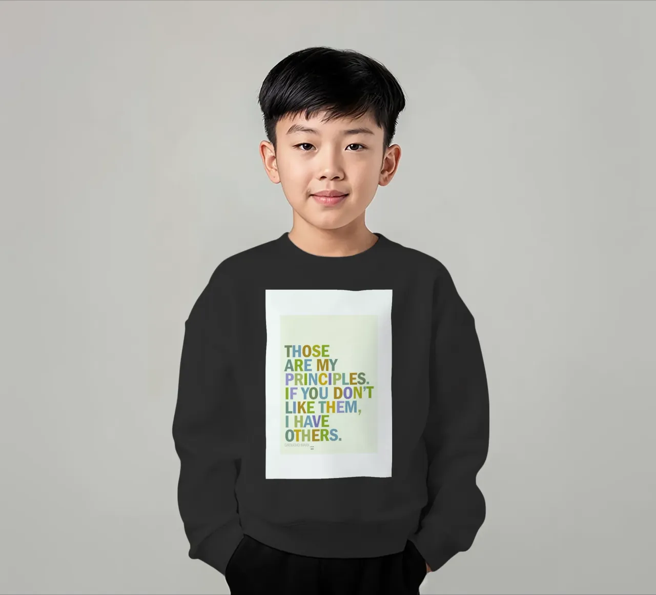 Groucho Principles felpa bambino da Visual Philosophy