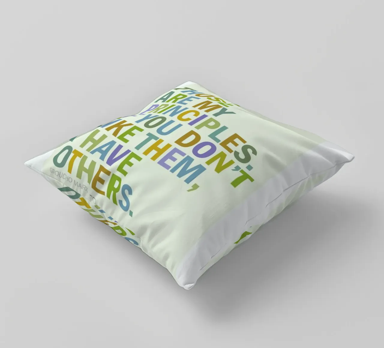 Groucho Principles cuscino da Visual Philosophy