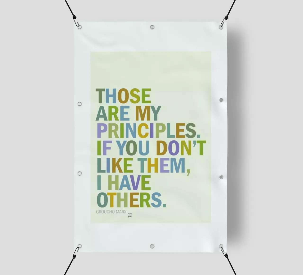 Groucho Principles telo in pvc da Visual Philosophy