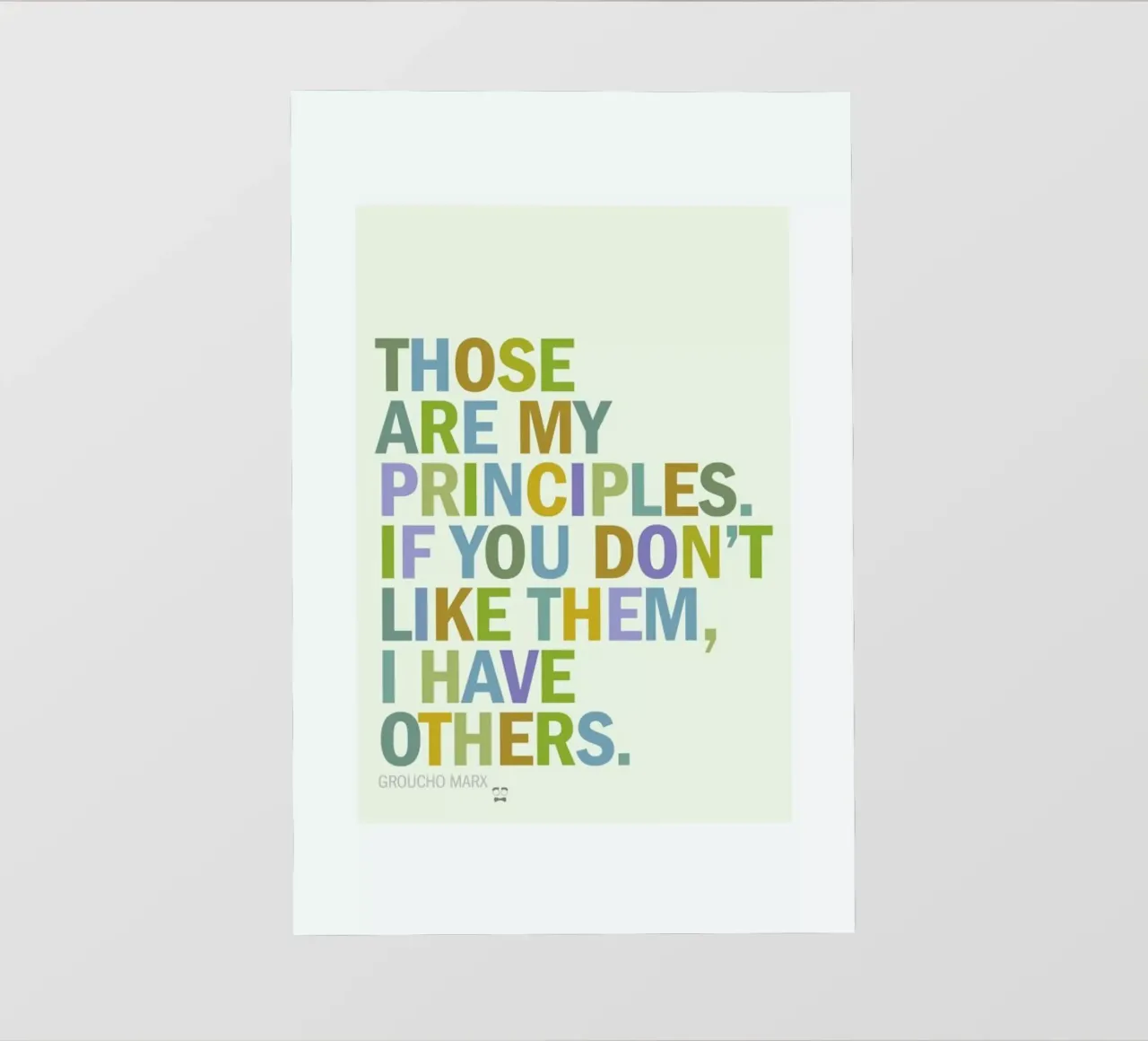 Groucho Principles telo in pvc da Visual Philosophy