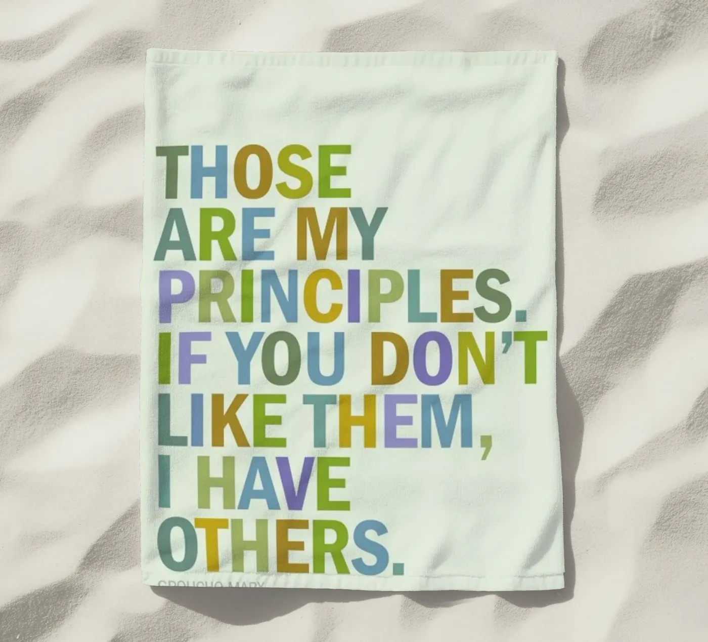 Groucho Principles telo mare da Visual Philosophy