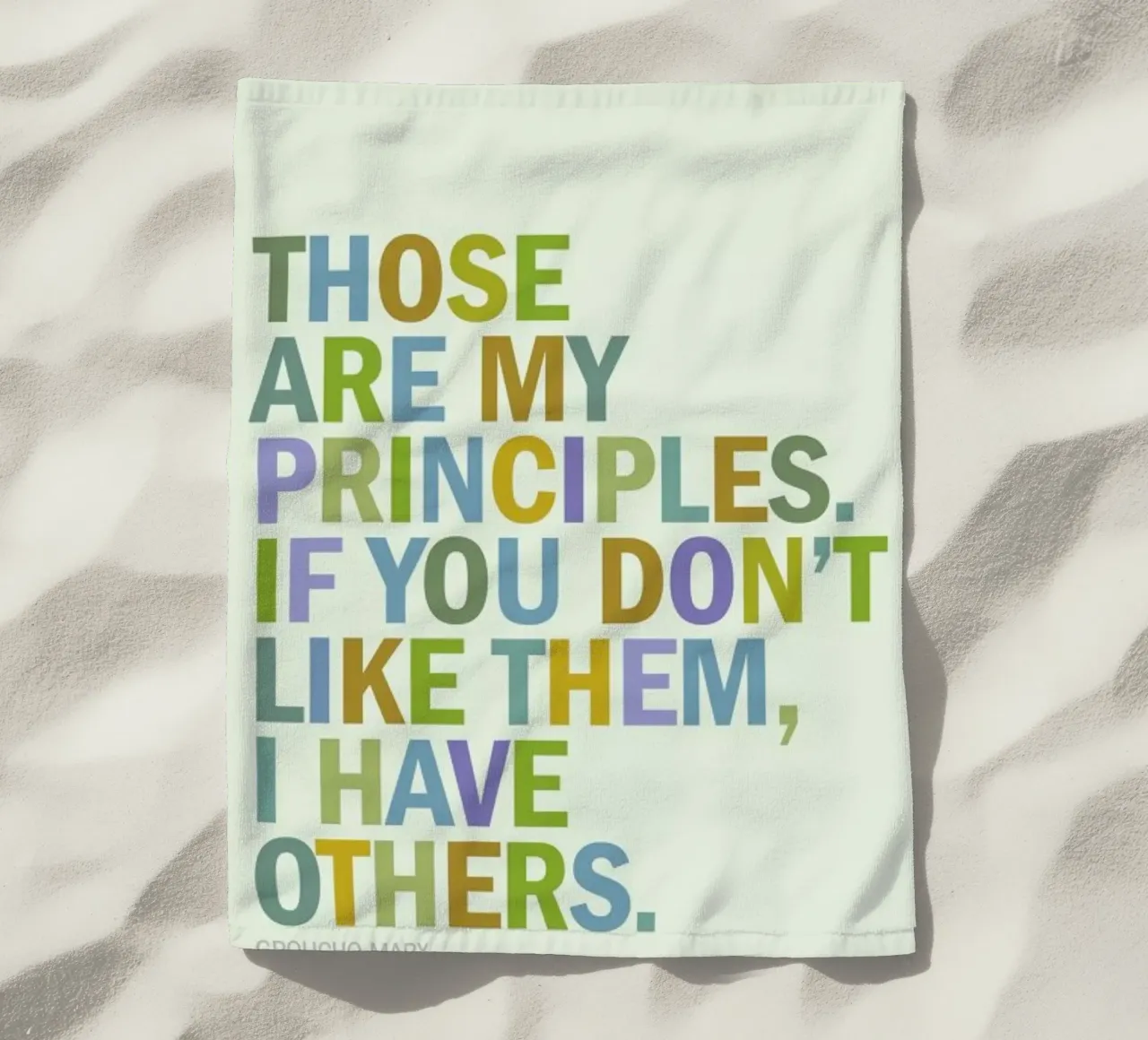 Groucho Principles telo mare da Visual Philosophy