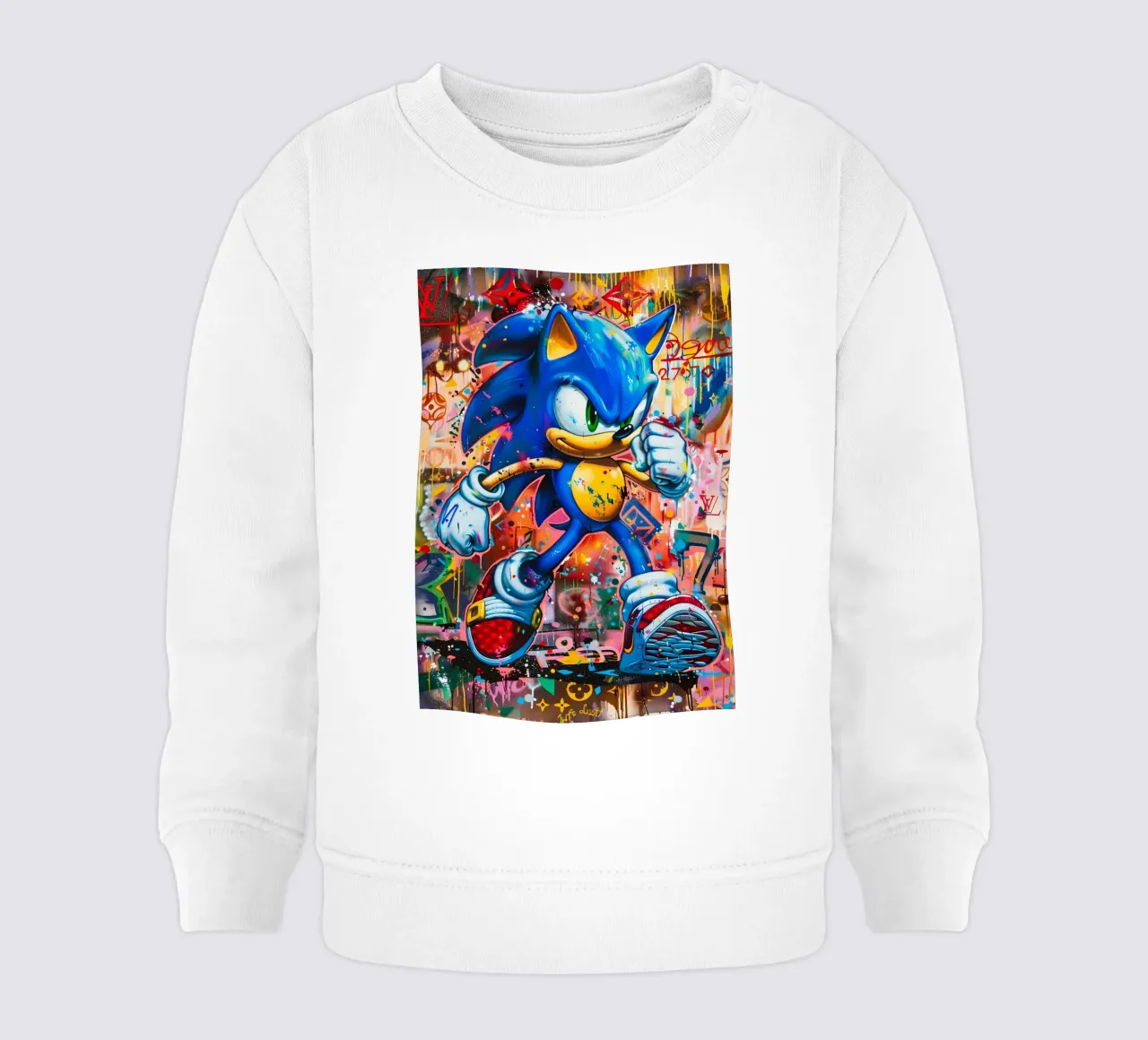 Pop art Sonic Splash felpa neonato da FreeArtStudio