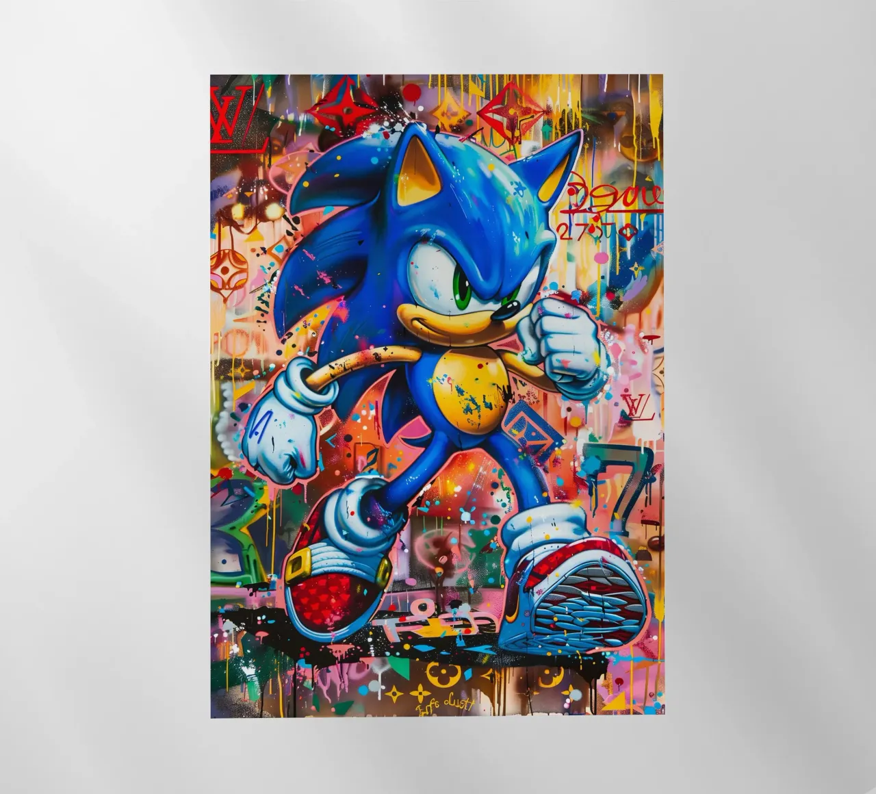 Pop art Sonic Splash pellicola backlit da FreeArtStudio