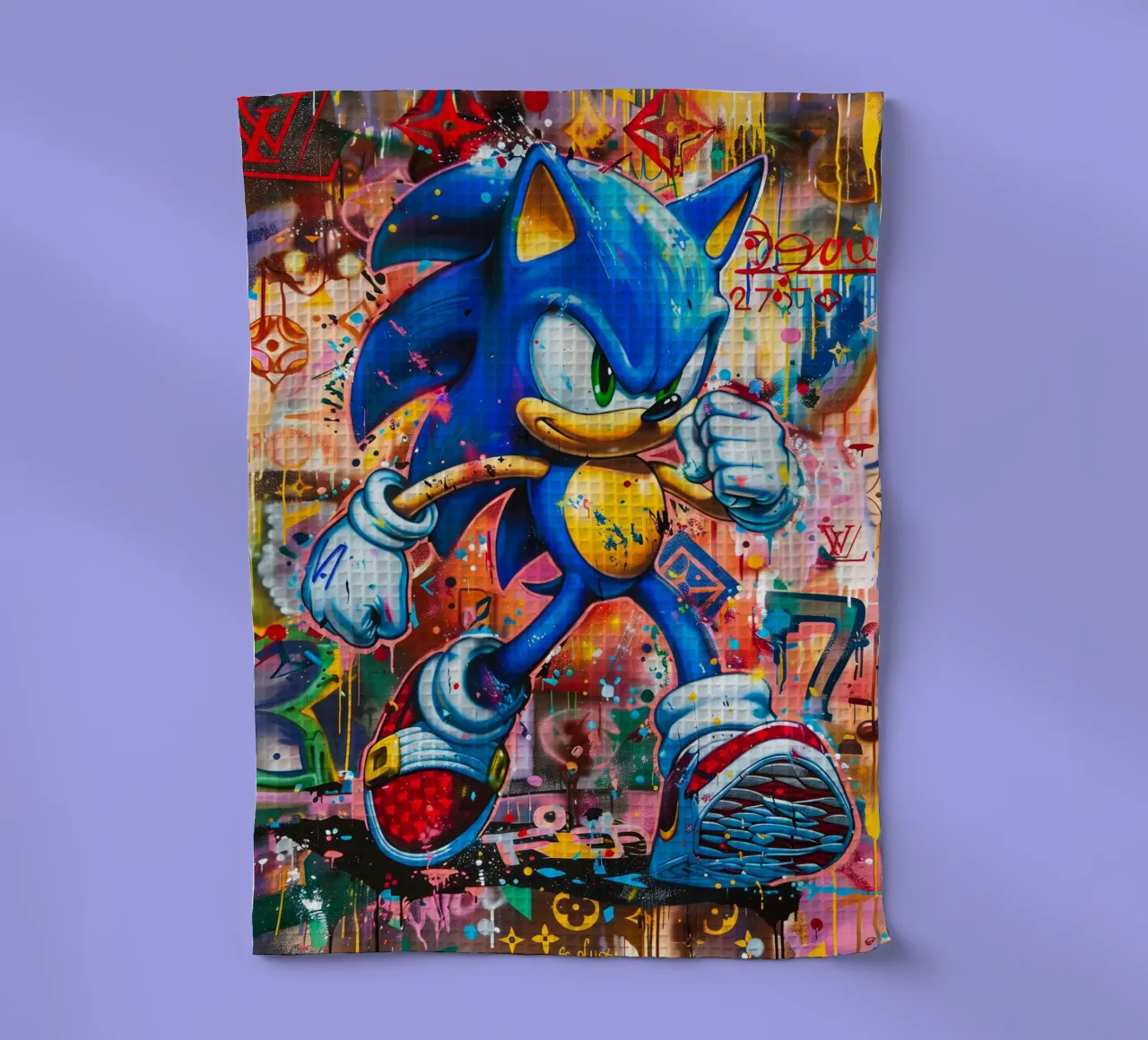 Pop art Sonic Splash canovaccio da cucina da FreeArtStudio
