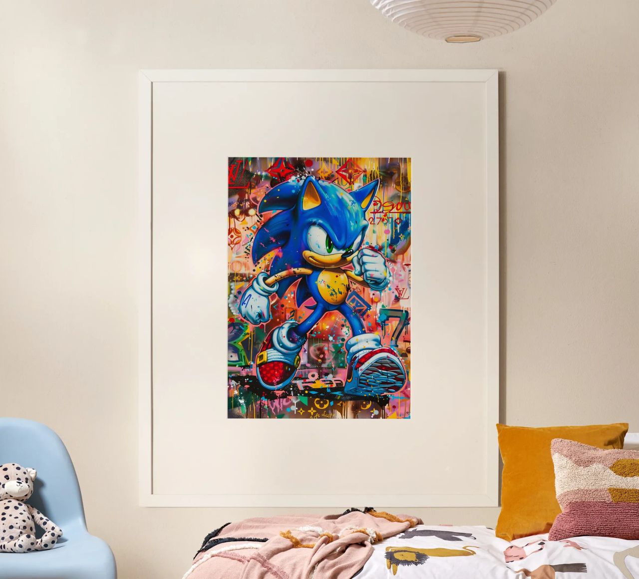 Pop art Sonic Splash Poster von FreeArtStudio