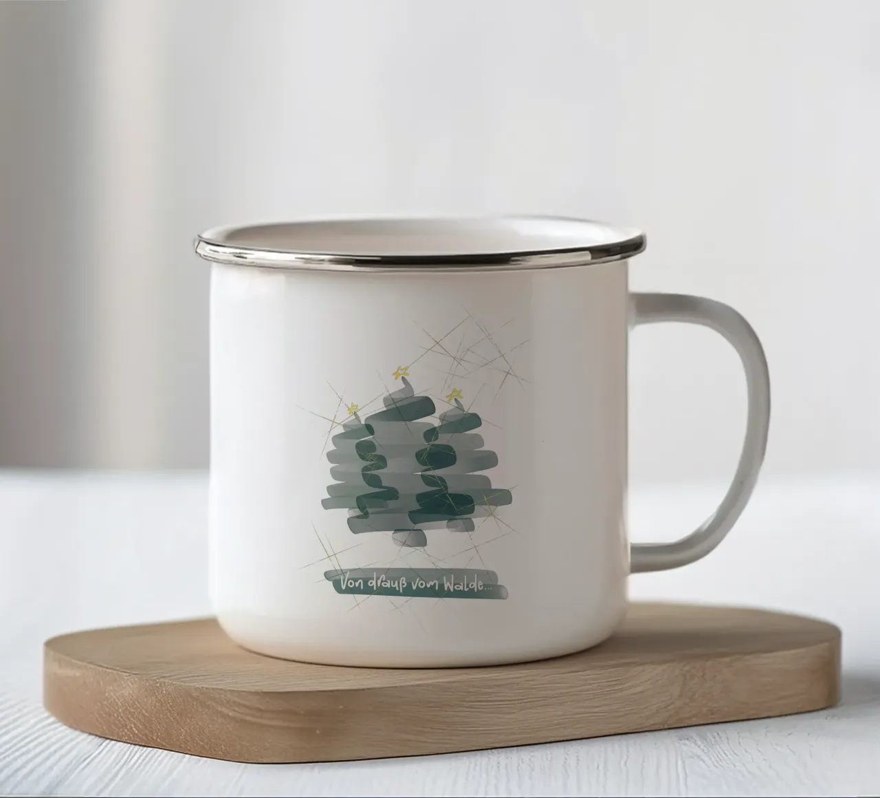 Von drauß vom Walde... tazza in smalto da LIMITED EDITION LETTERS
