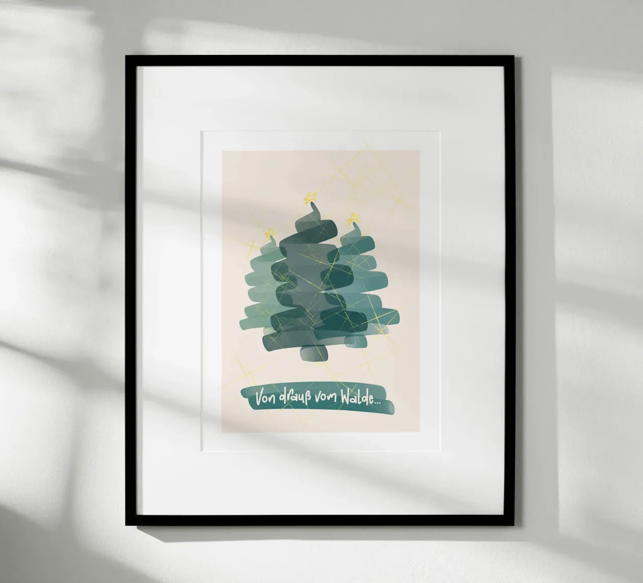 Von drauß vom Walde... poster con telaio in legno da LIMITED EDITION LETTERS