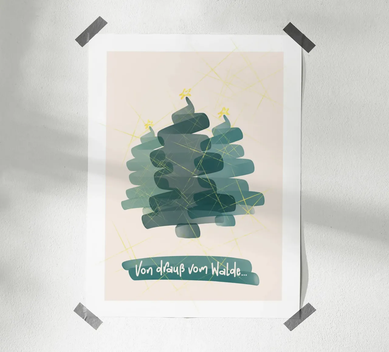 Von drauß vom Walde... poster con telaio in legno da LIMITED EDITION LETTERS