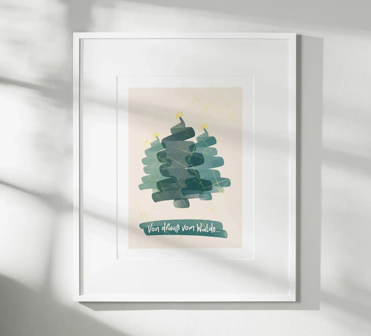 Von drauß vom Walde... poster con telaio in legno da LIMITED EDITION LETTERS
