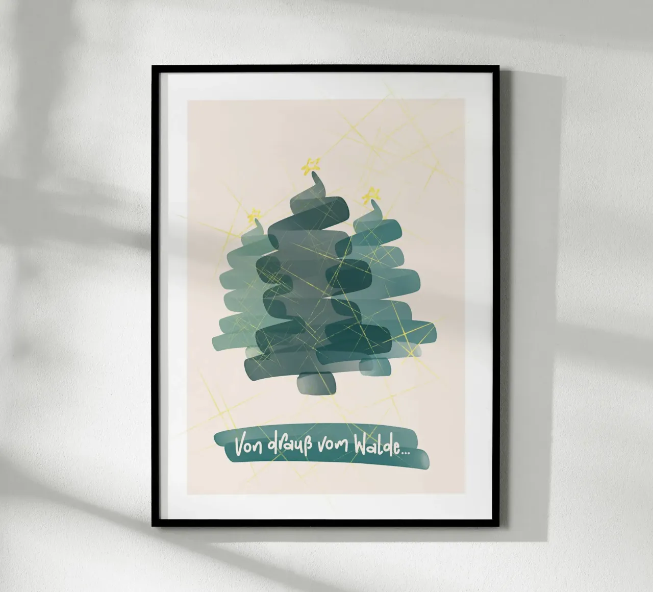 Von drauß vom Walde... poster con telaio in legno da LIMITED EDITION LETTERS