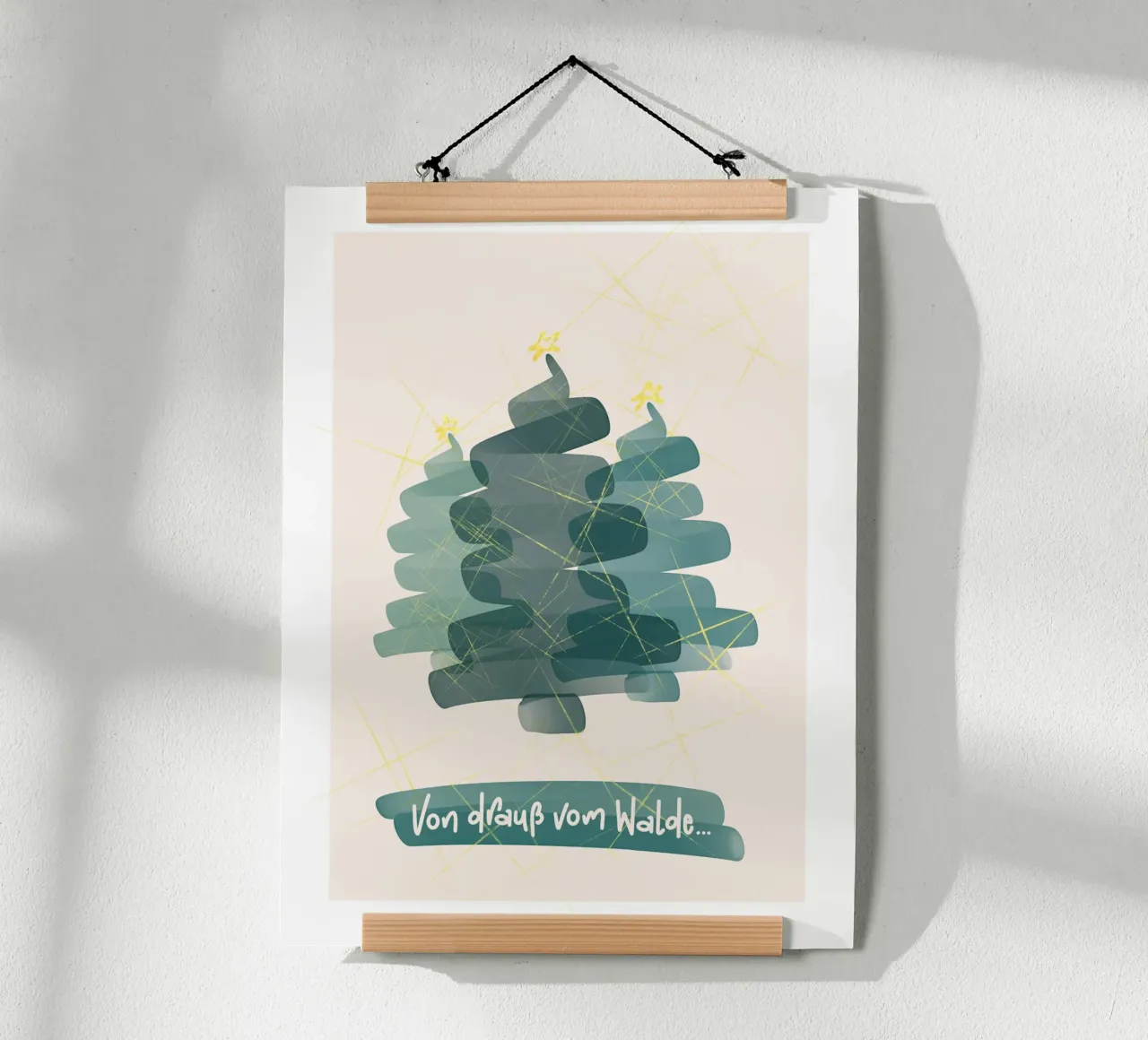Von drauß vom Walde... poster con telaio in legno da LIMITED EDITION LETTERS