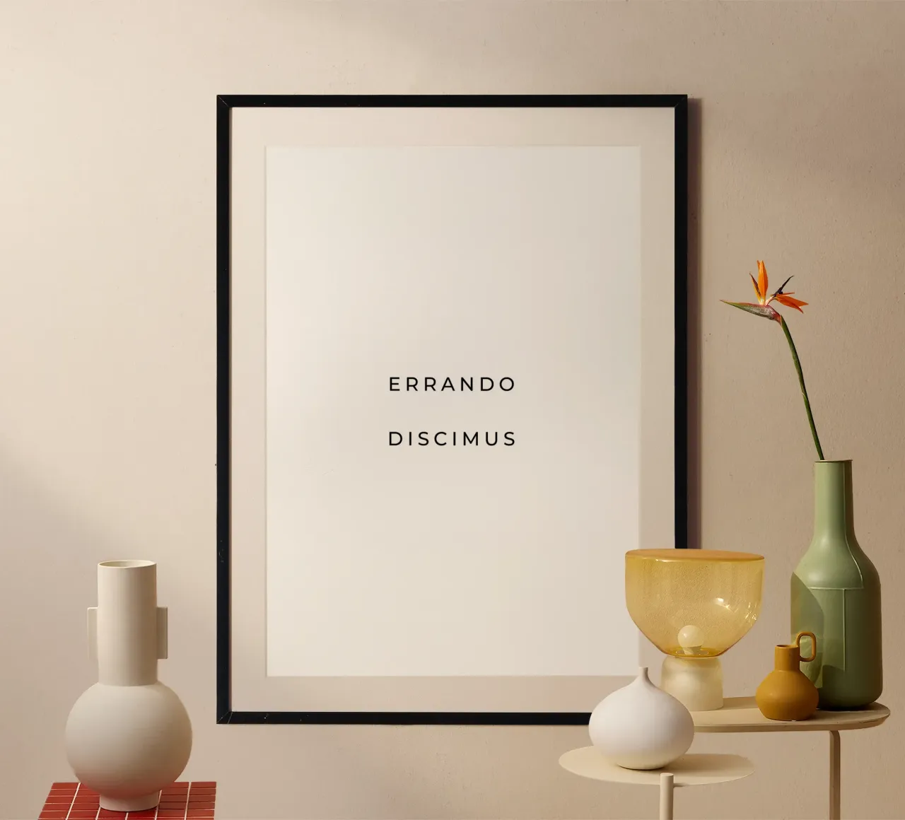 Errando discimus - By making mistakes we learn quote hahnemühle by Paigaam Studio