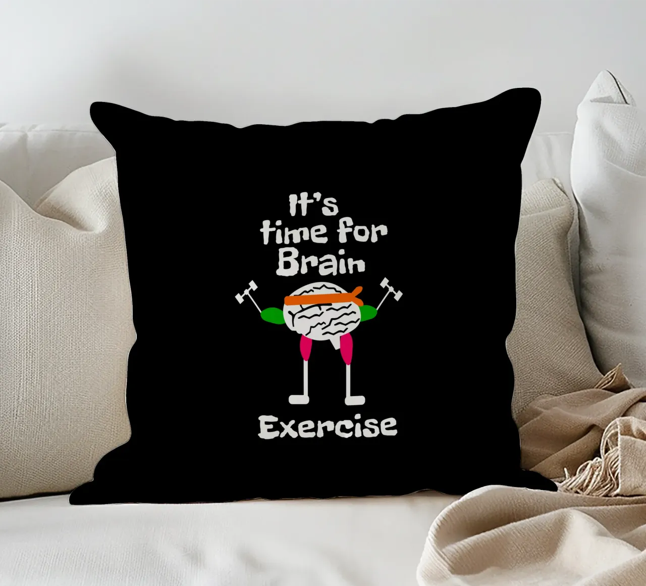 It's time for brain exercise coussin de happieeagle