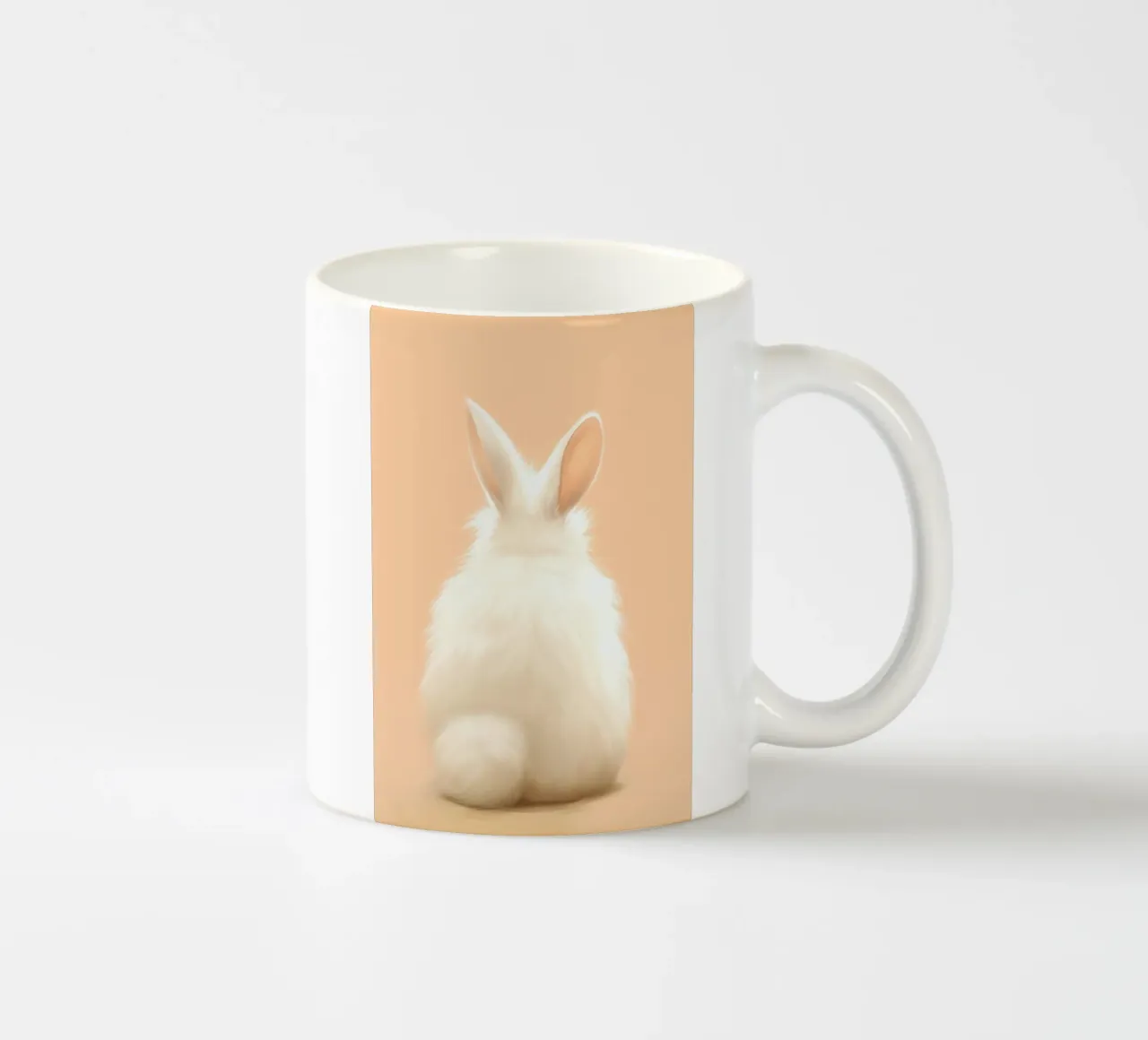 Coniglio bianco tazza in ceramica da Carinaprint