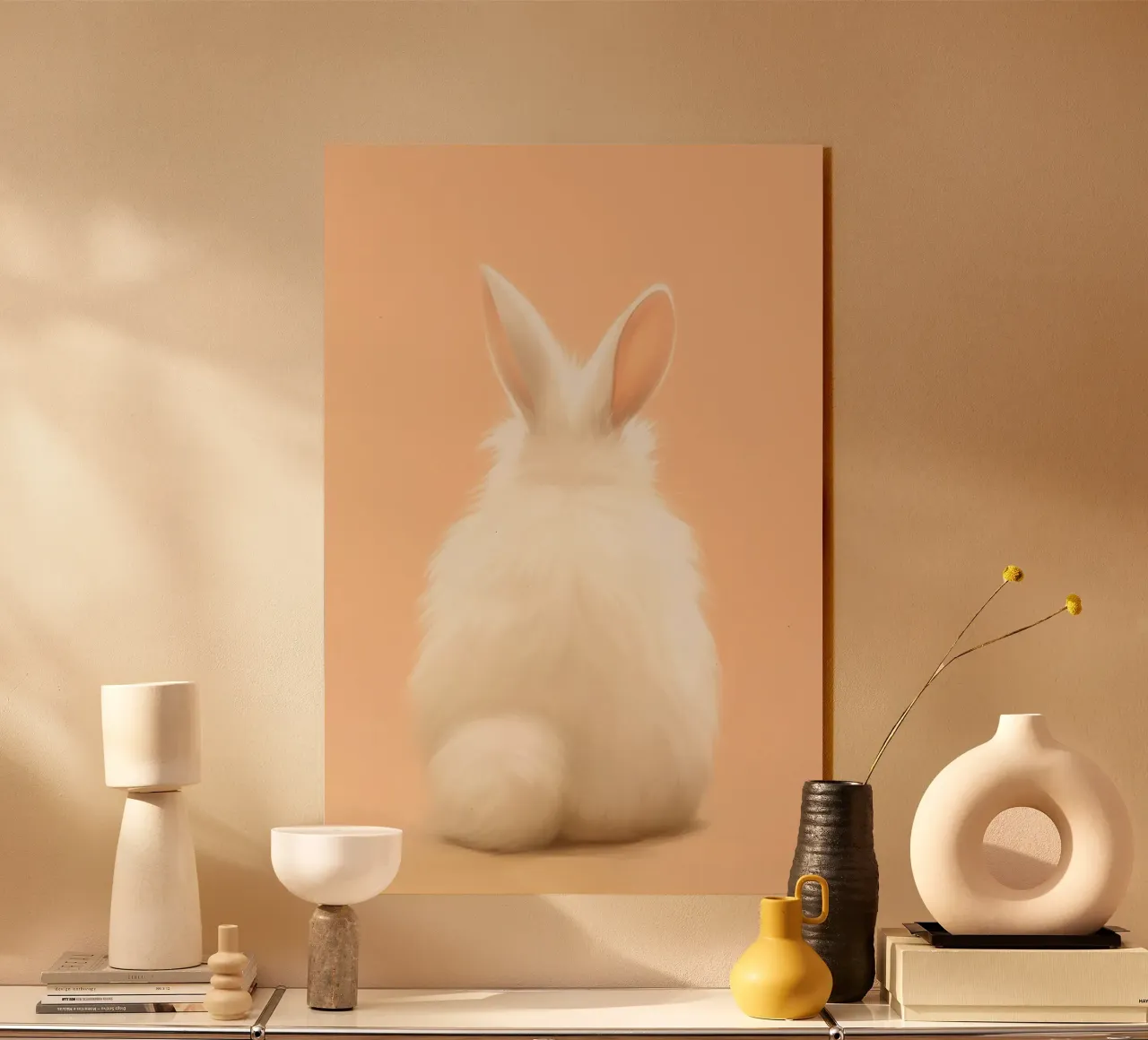 Coniglio bianco plexiglass da Carinaprint