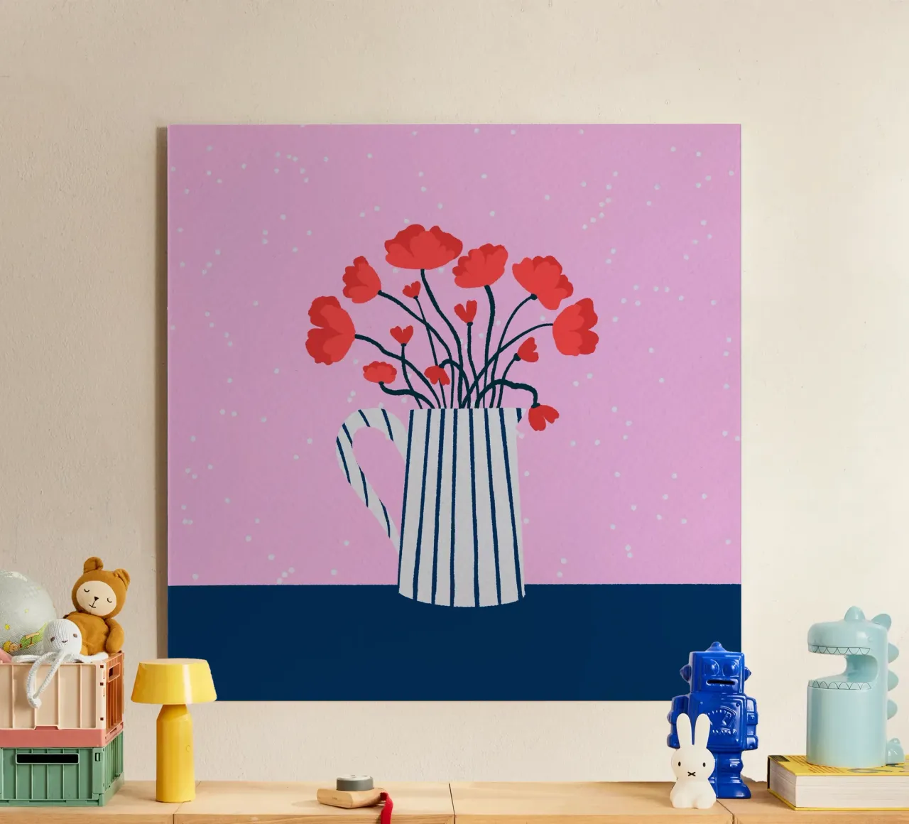 Papaveri rosa e blu plexiglass da Wackapacka