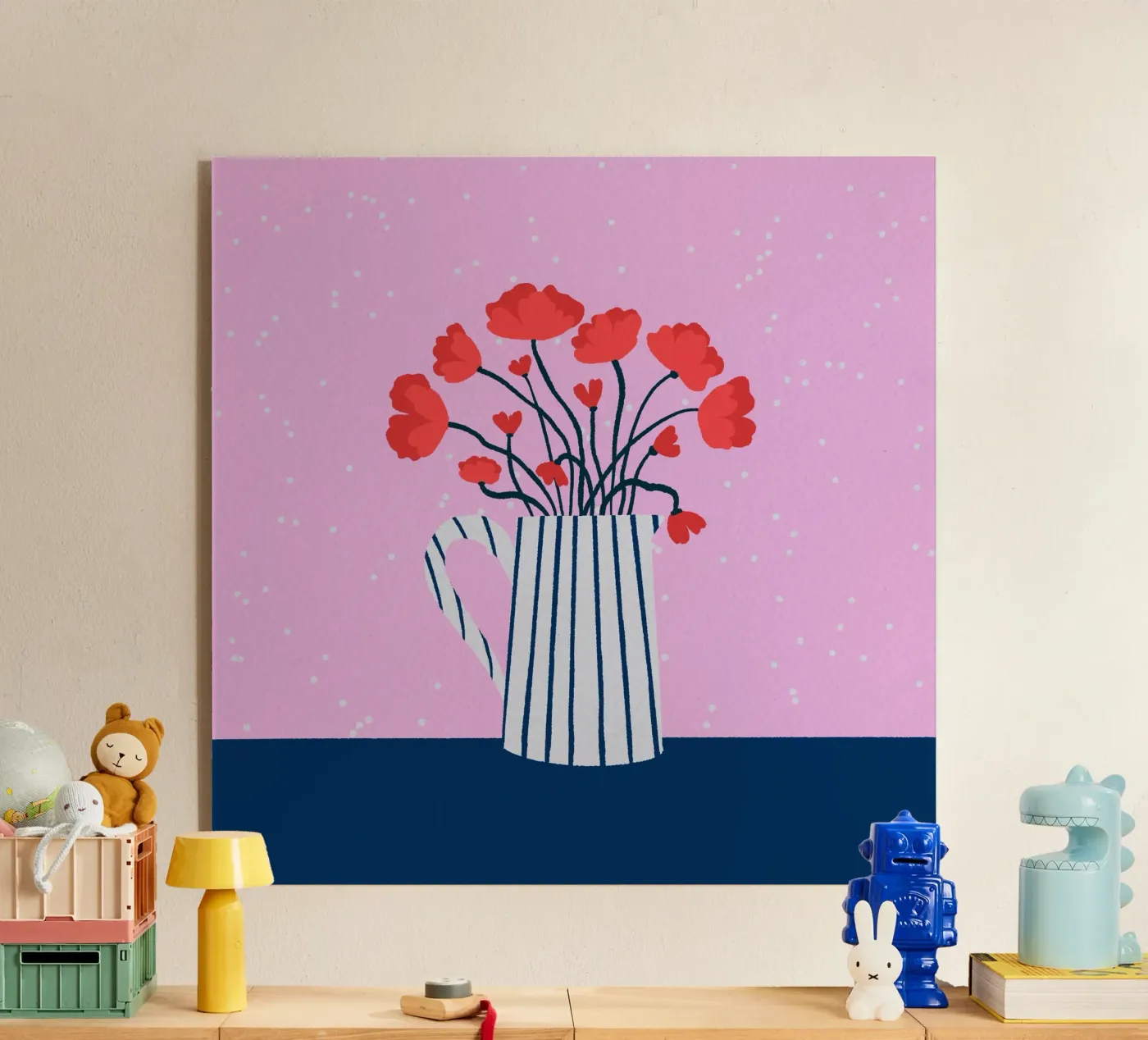Papaveri rosa e blu plexiglass da Wackapacka