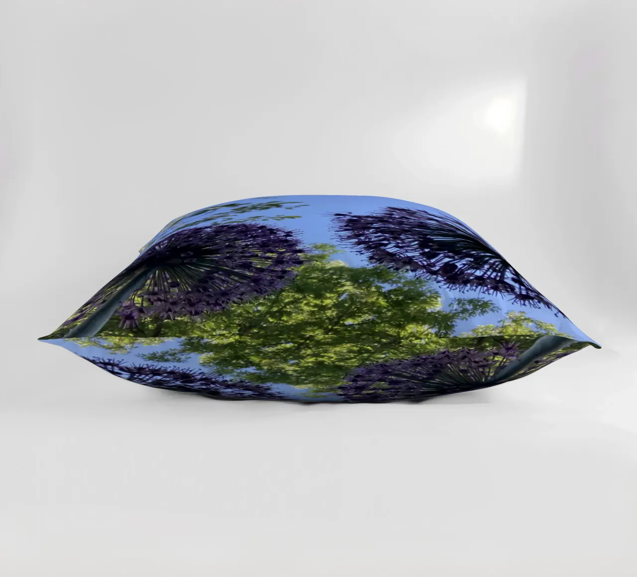 Allium blossom in early summer decorative cushion by Art Studio by Iris