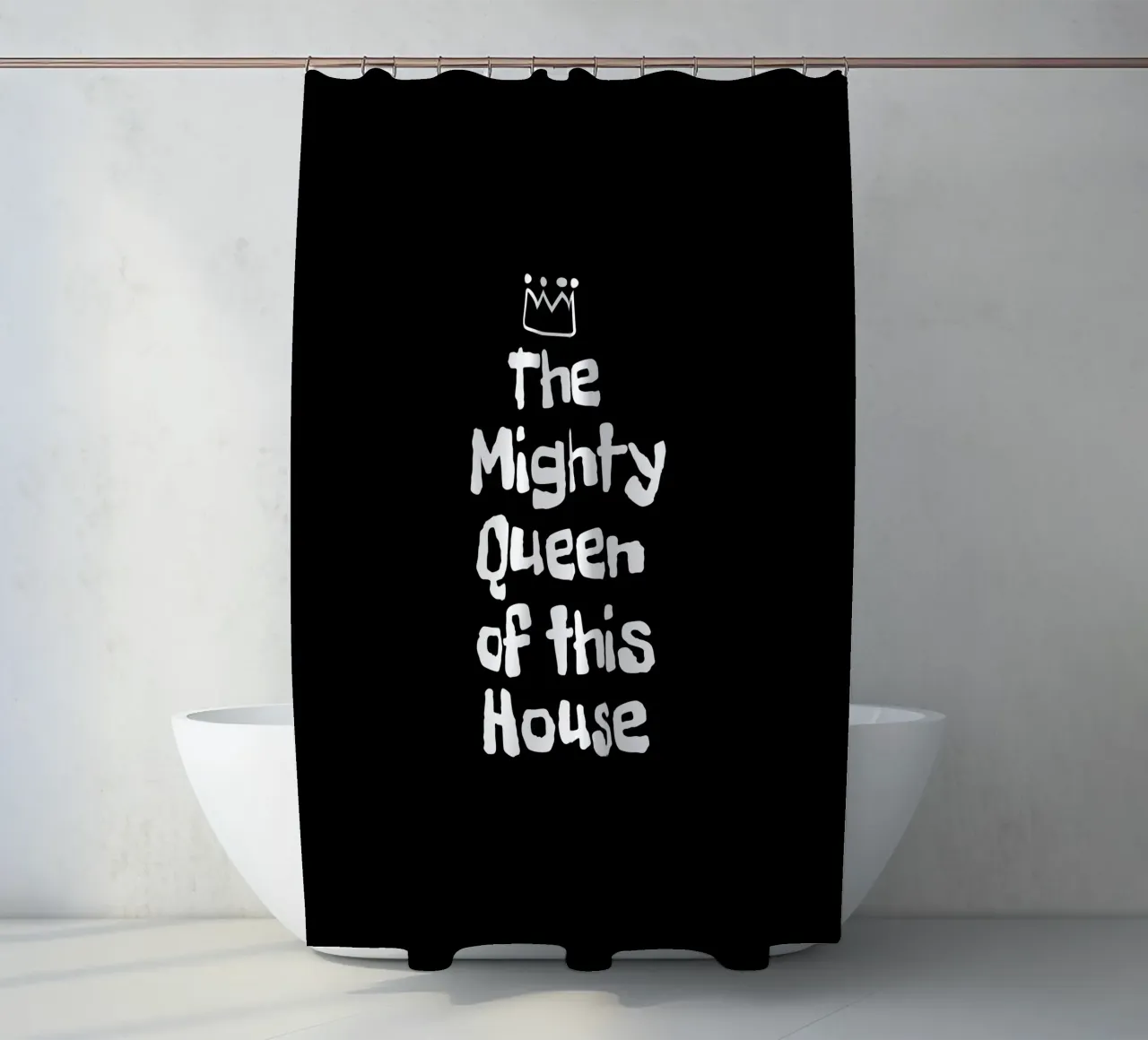 The mighty queen of this house shower curtain by happieeagle