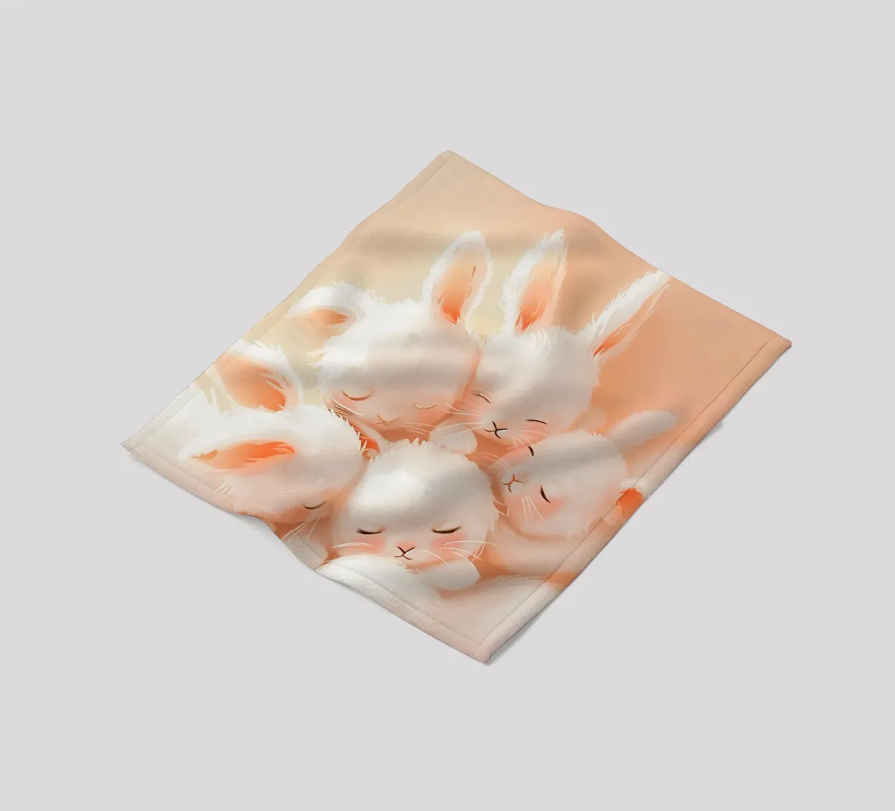 Cuddly bunny fleece blanket by Carinaprint