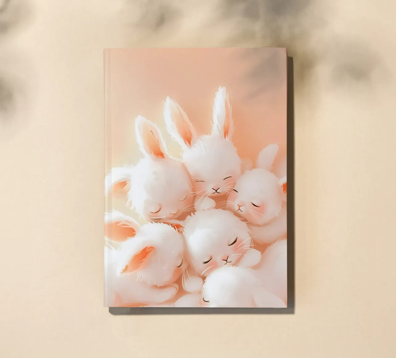 Cuddly bunny notebook by Carinaprint