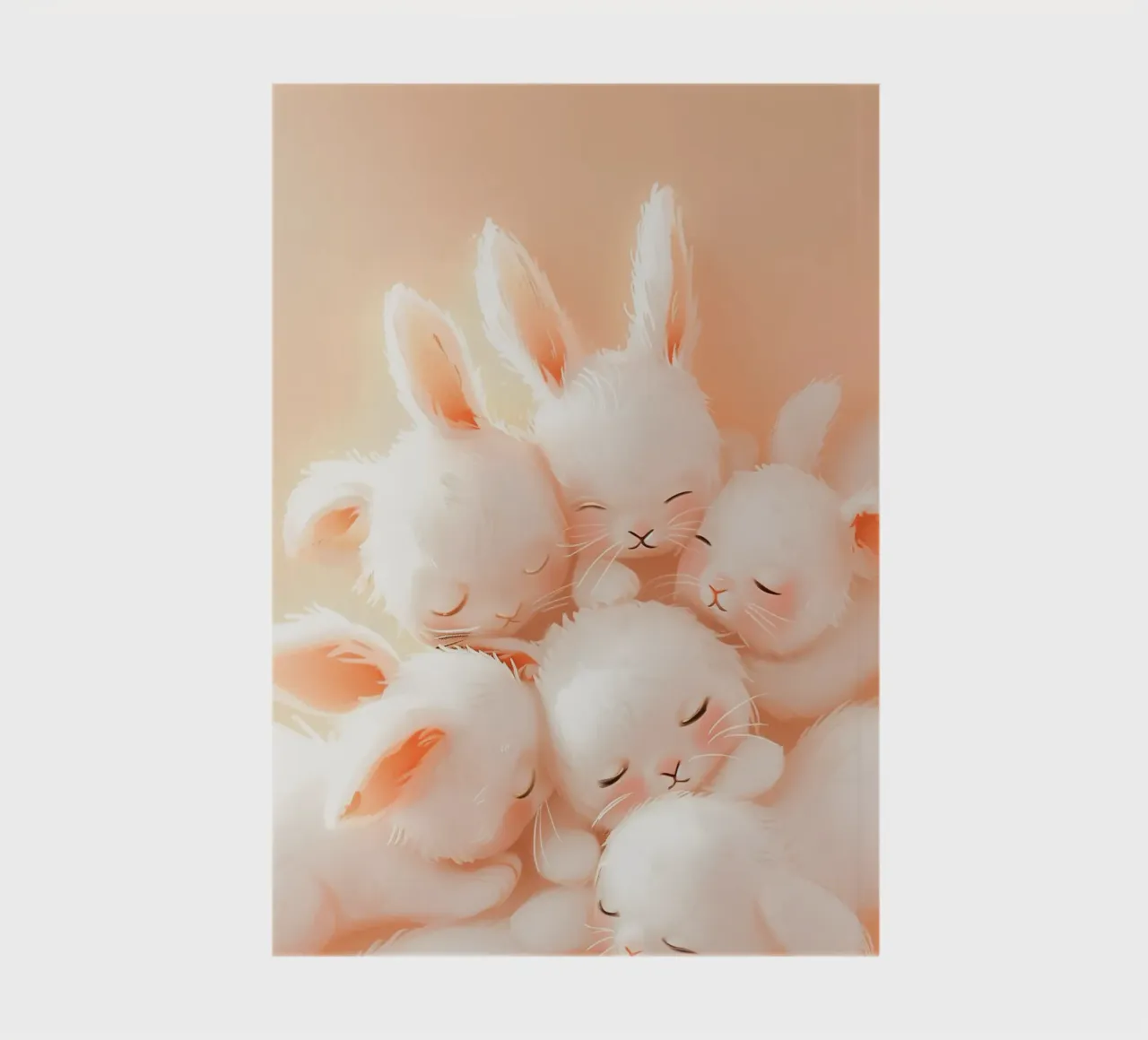 Cuddly bunny notebook by Carinaprint