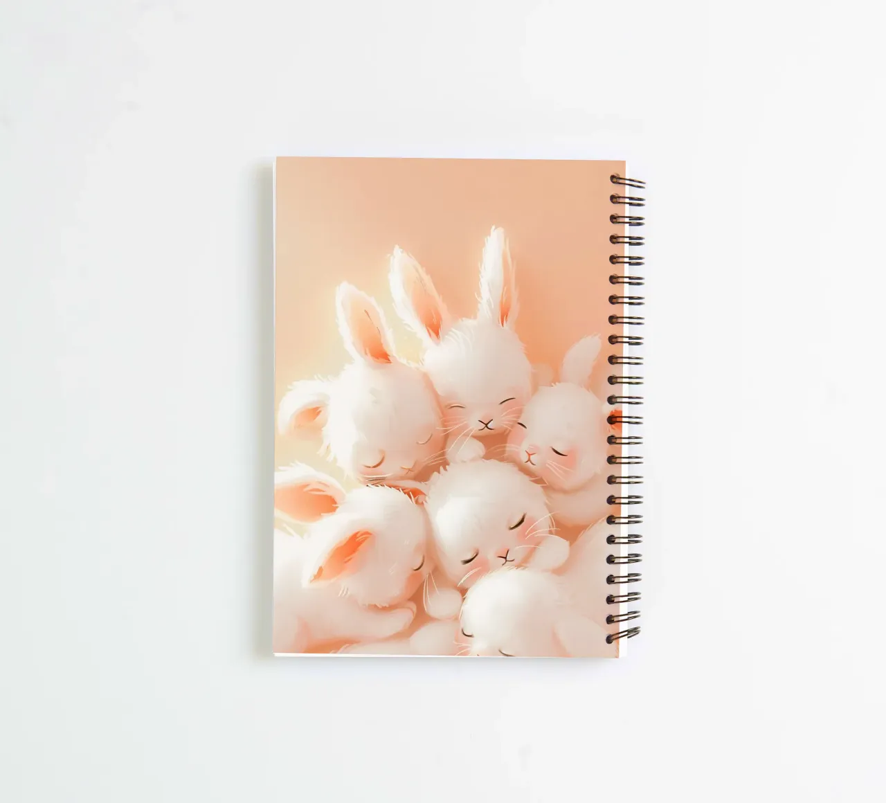 Cuddly bunny spiral notebook by Carinaprint