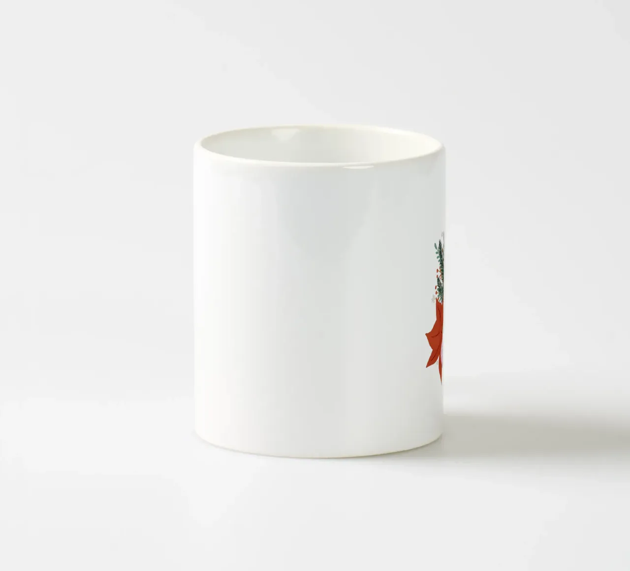 Gatto di Natale - rosa tazza in ceramica da Wackapacka