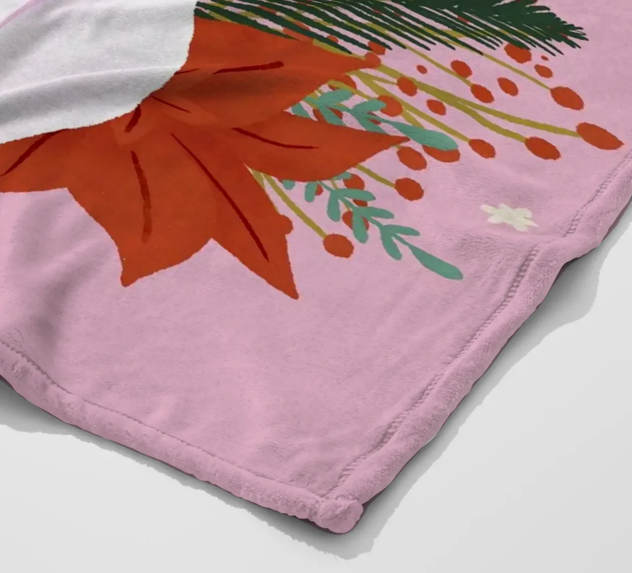 Gatto di Natale - rosa coperta in pile da Wackapacka