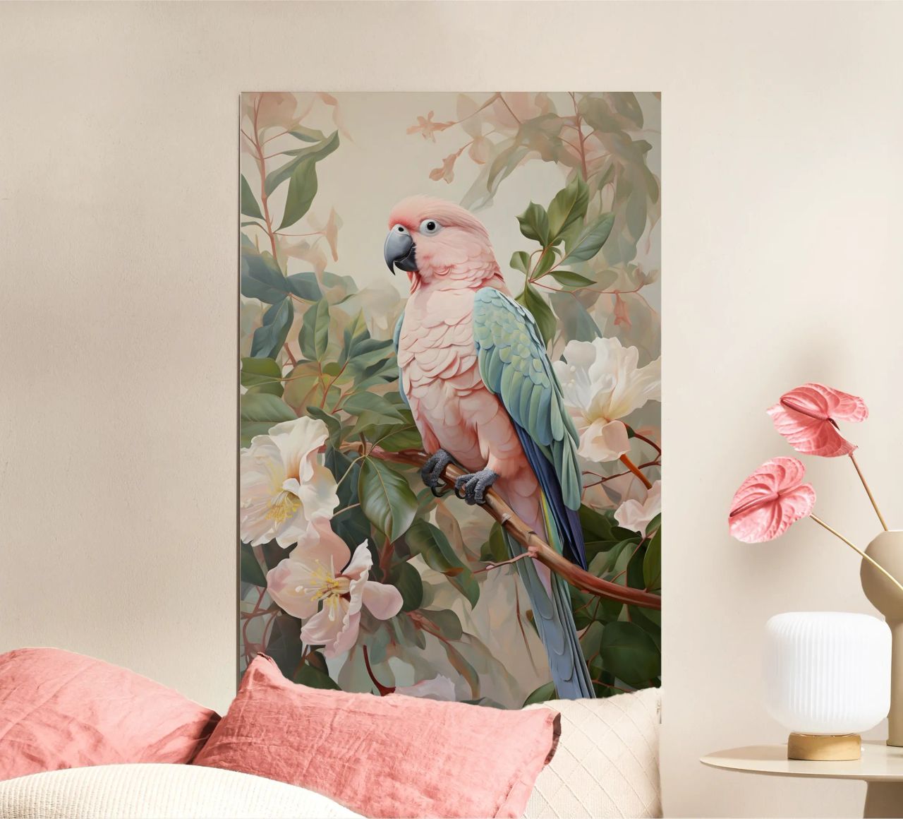 Rosa Papagei poster de Carinaprint