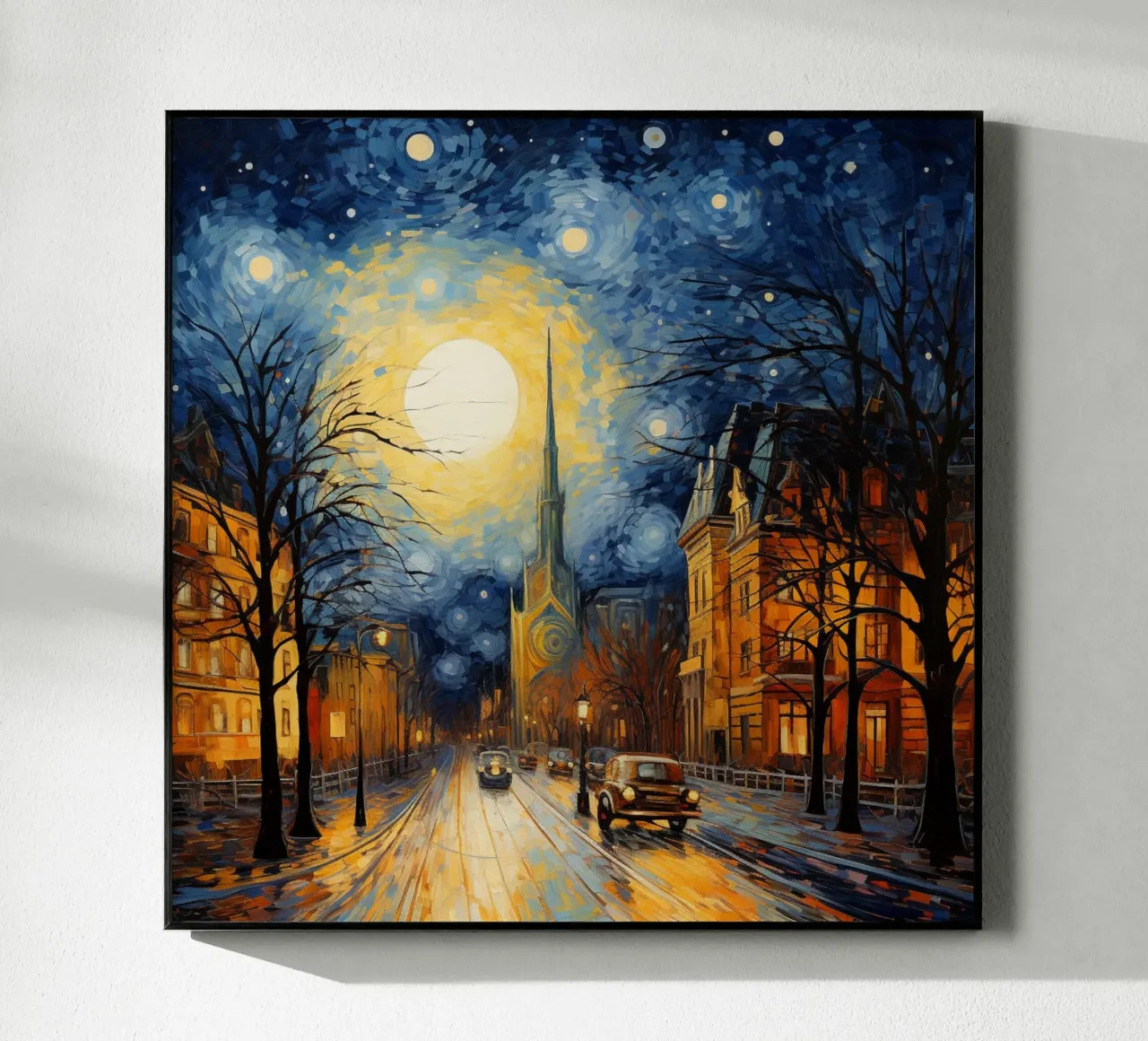 Starry Night acryl van Artsy Bessy