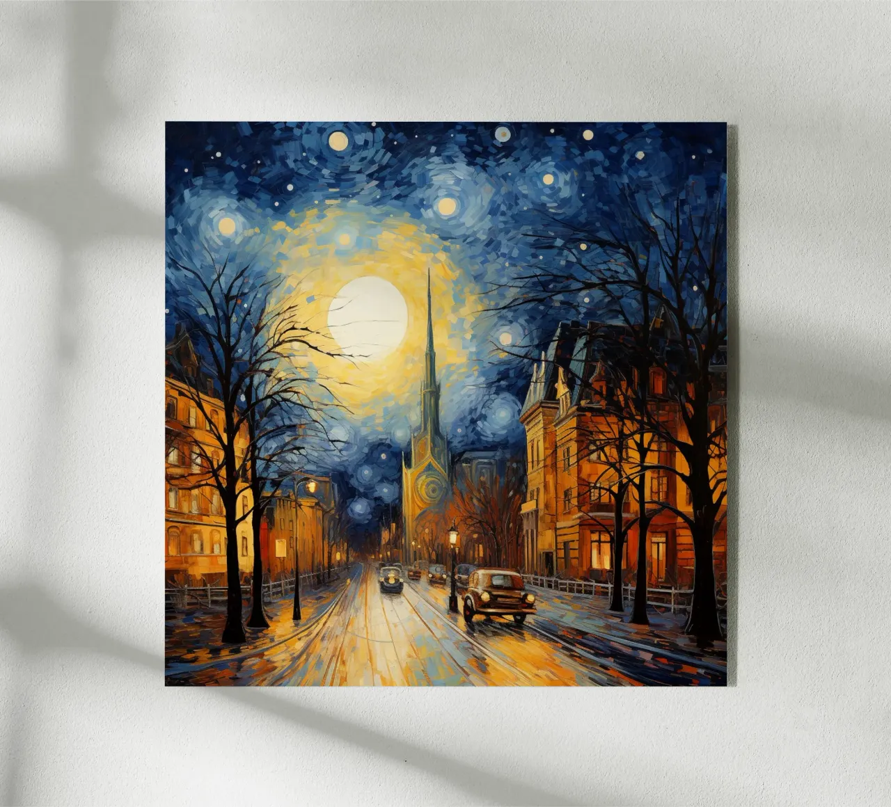 Starry Night acryl van Artsy Bessy